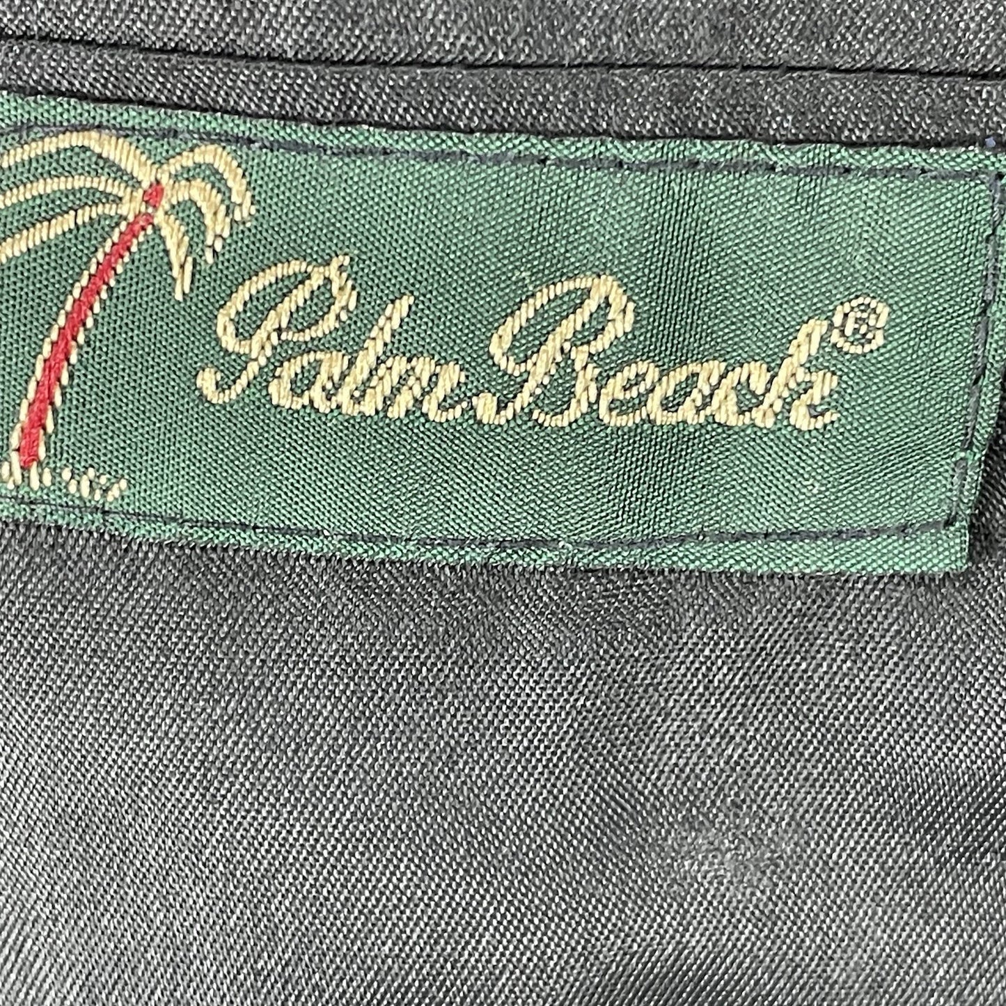 VTG Palm Beach Black 2 Gold Button Vented Notch Blazer Sport Coat USA Size 45