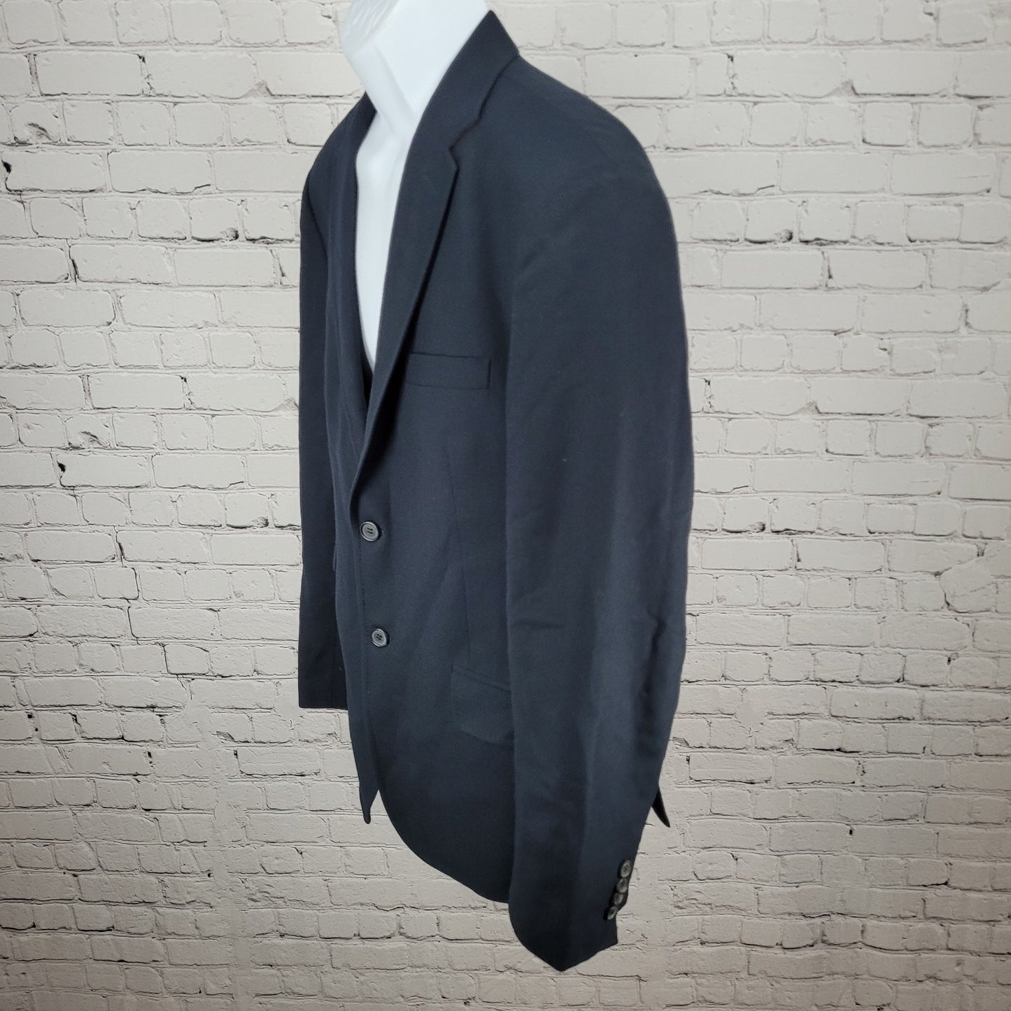 Billy Reid Dark Navy 2 Button Double Vented Notch Blazer Made In Italy Size 42R