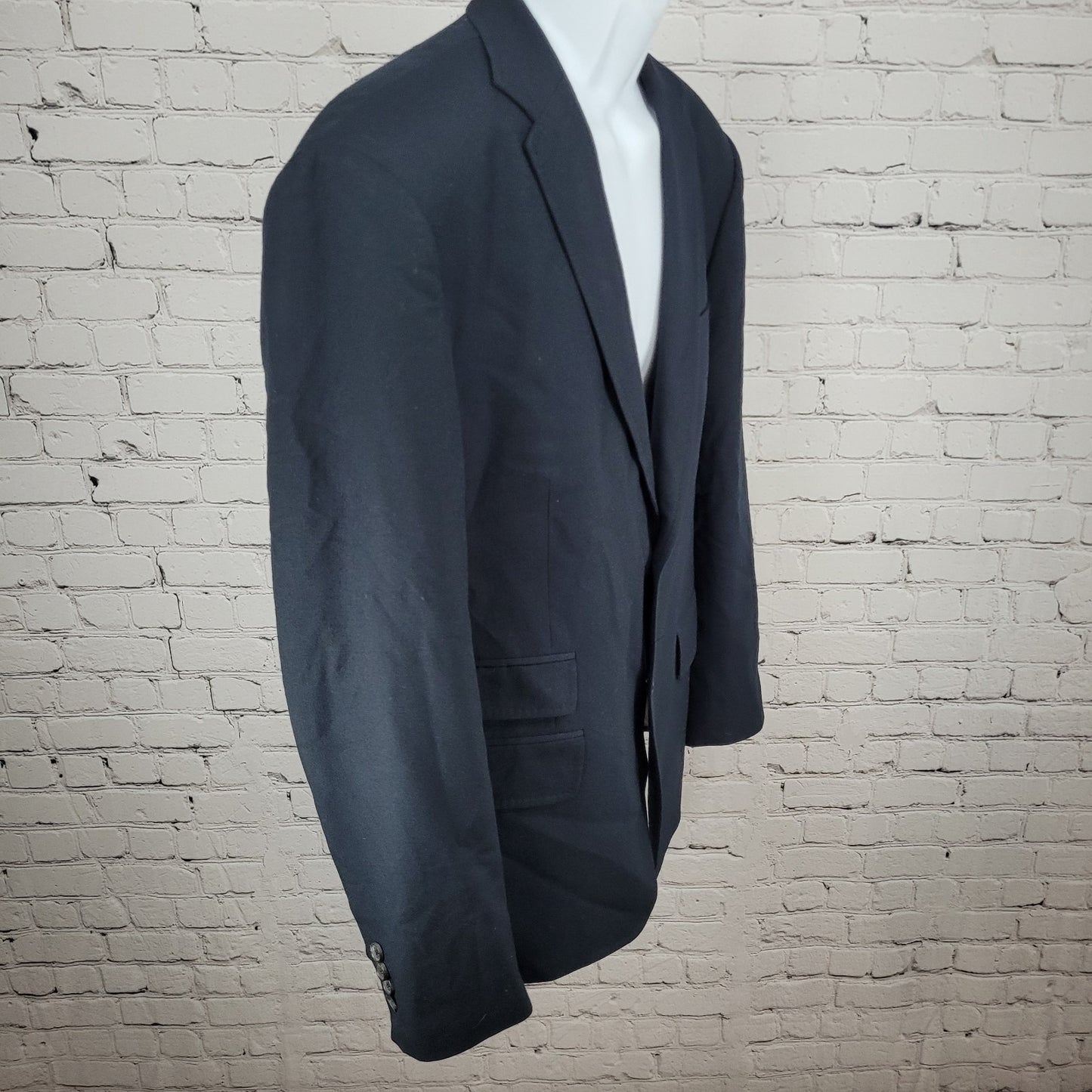 Billy Reid Dark Navy 2 Button Double Vented Notch Blazer Made In Italy Size 42R