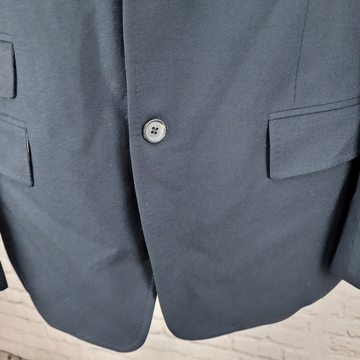 Billy Reid Dark Navy 2 Button Double Vented Notch Blazer Made In Italy Size 42R