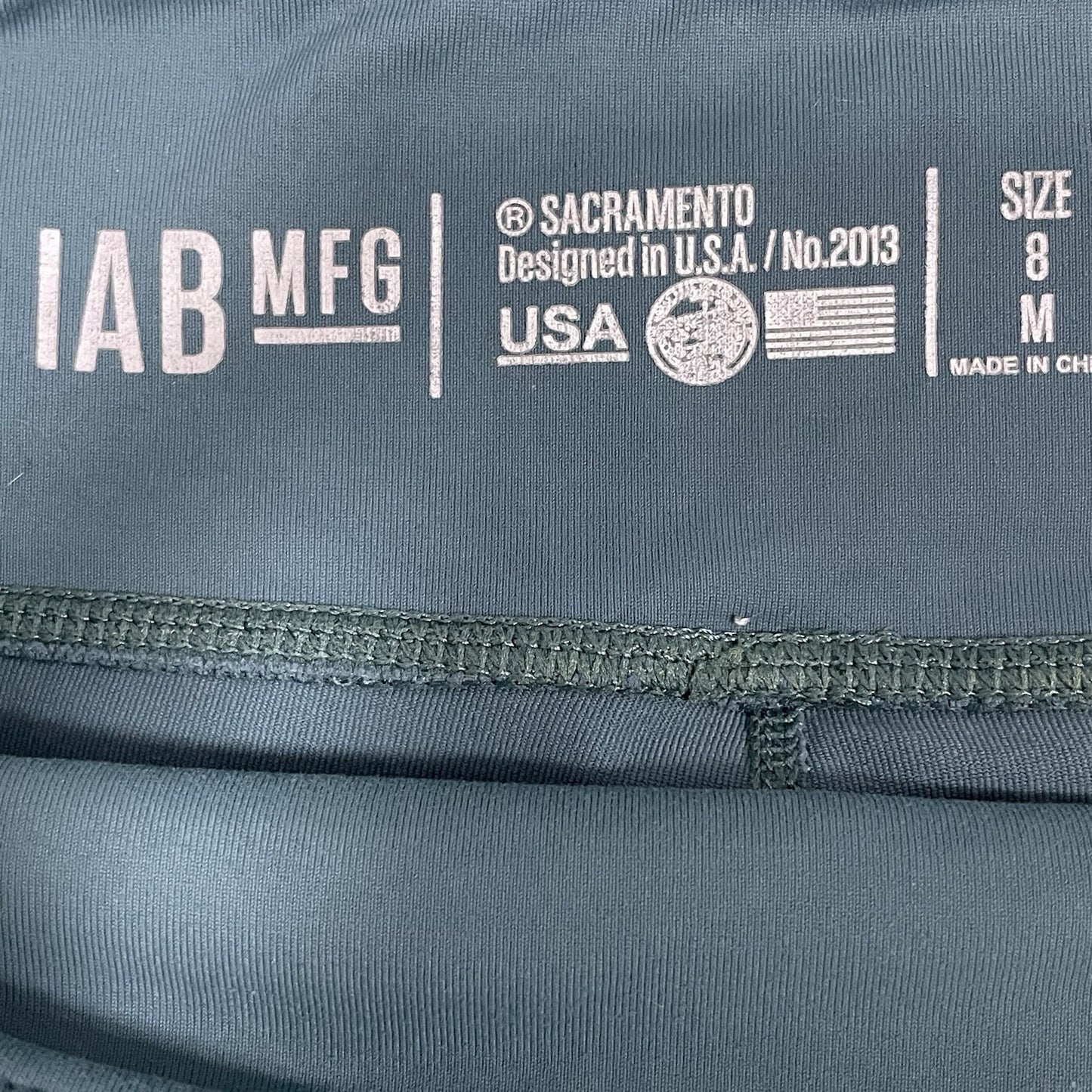 IAB MFG Green Compression Stretch Workout Activewear Shorts Size 8 Medium M