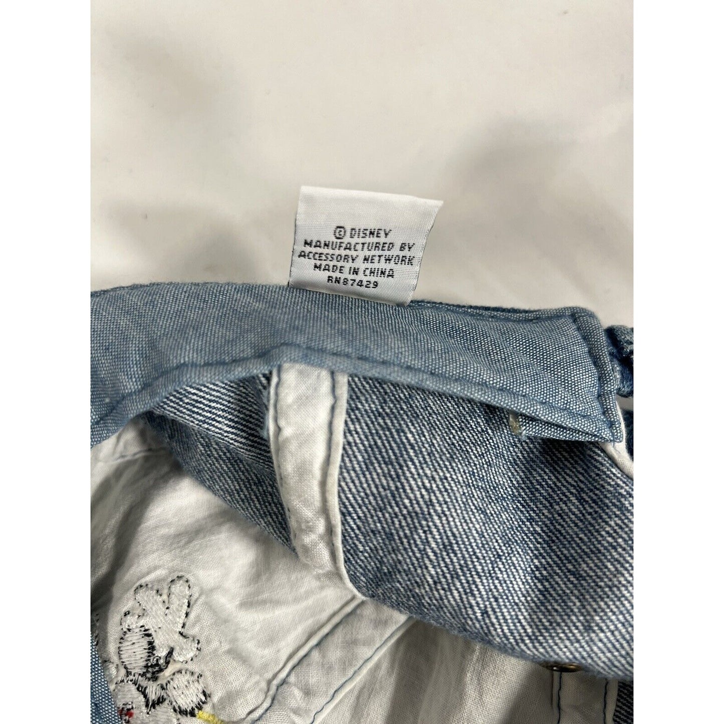 Vintage Mickey Mouse Unlimited Denim Hat Cap Stretch One Size Unisex Disney