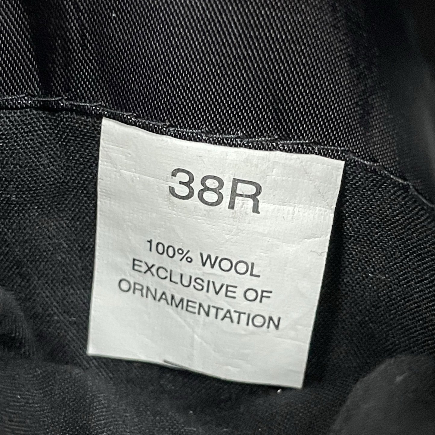 Jos A Bank Black Pinstripe 100% Wool 2 Button Vented Blazer Sport Coat Size 38R