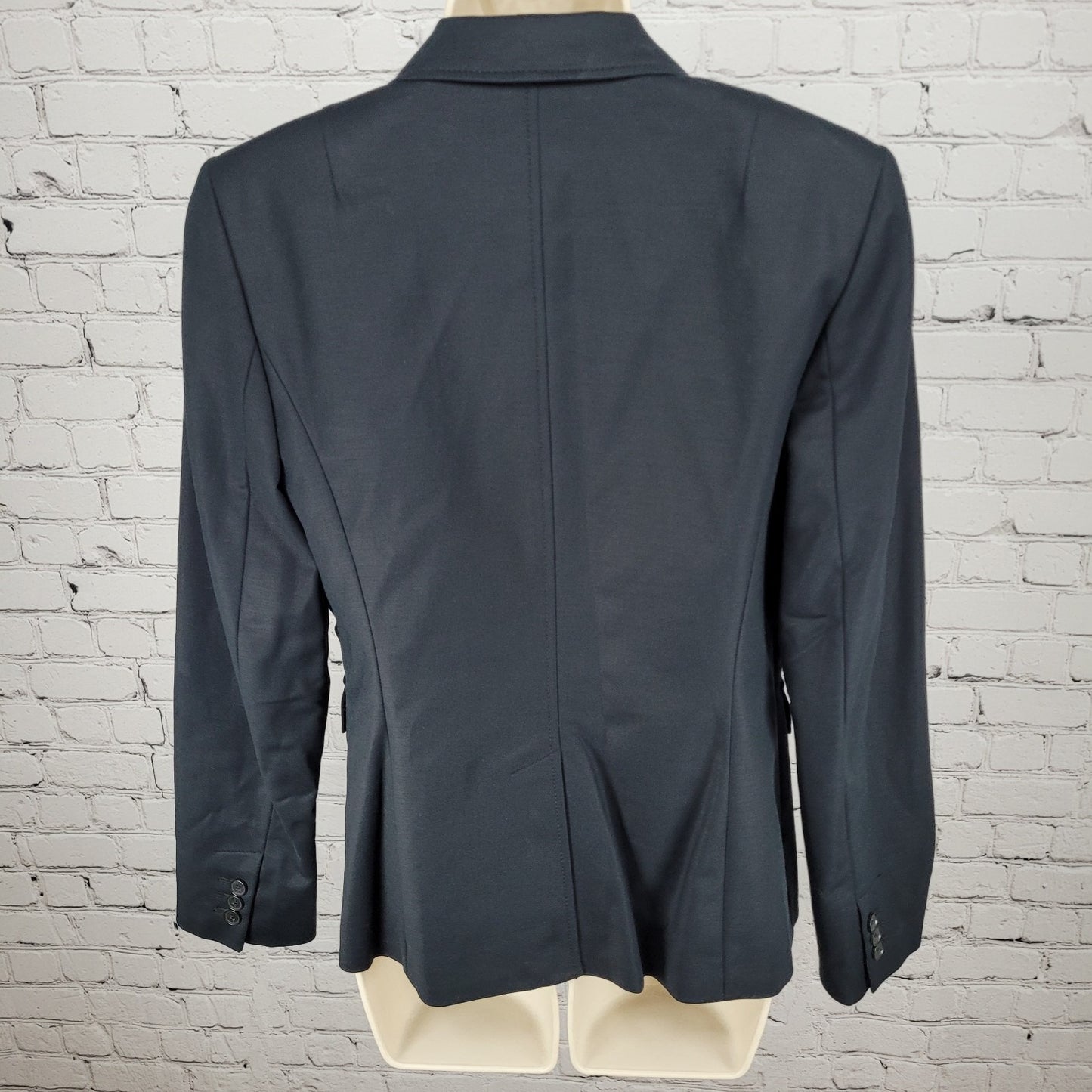 NWT Banana Republic Black Stretch 2 Button Vented Notch Blazer Jacket Size 8