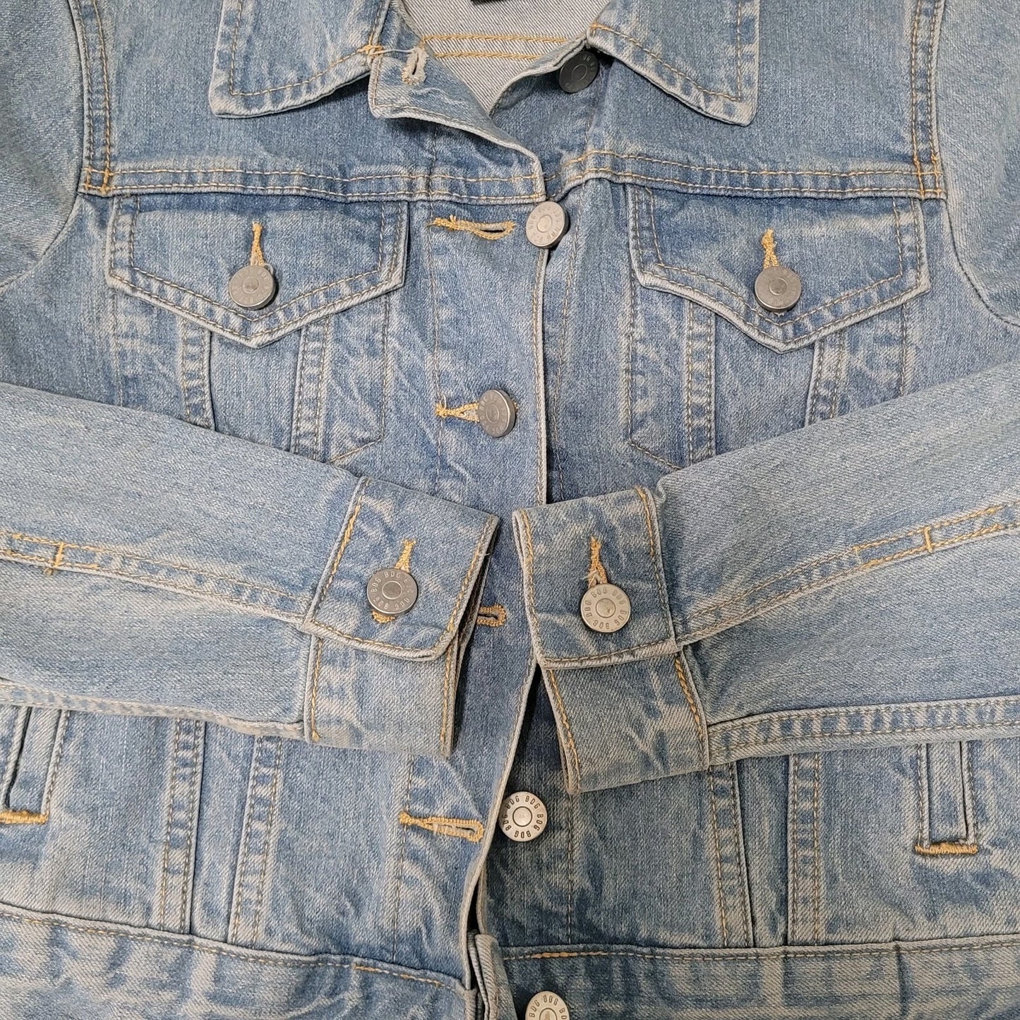 BDG Urban Outfitters Blue Denim 100% Cotton Buttoned Jean Jacket Size Small S