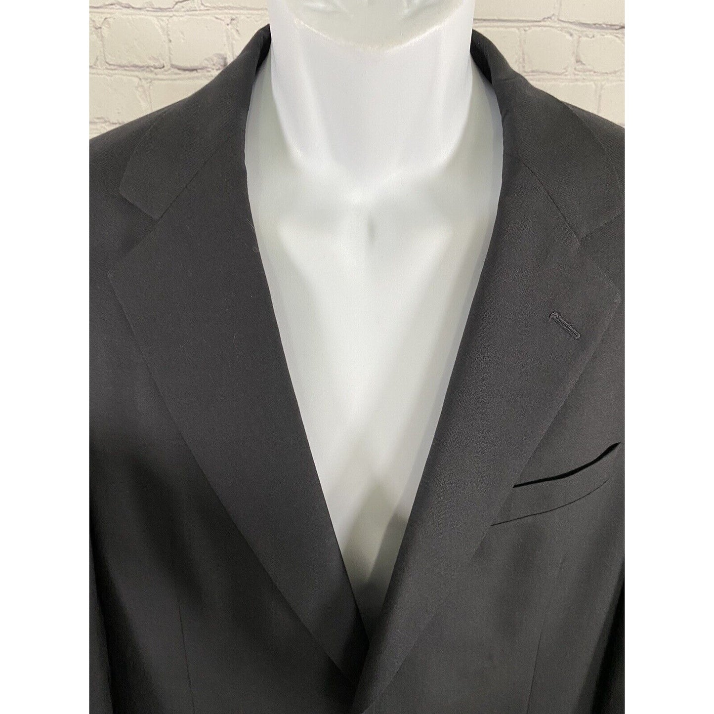 Jos A Bank Gordon Solid Black 100% Wool 2 Button Jacket Blazer 39R