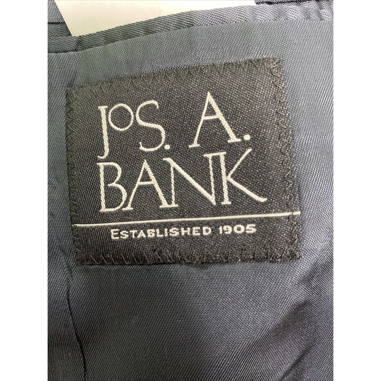 Jos A Bank Gordon Solid Black 100% Wool 2 Button Jacket Blazer 39R