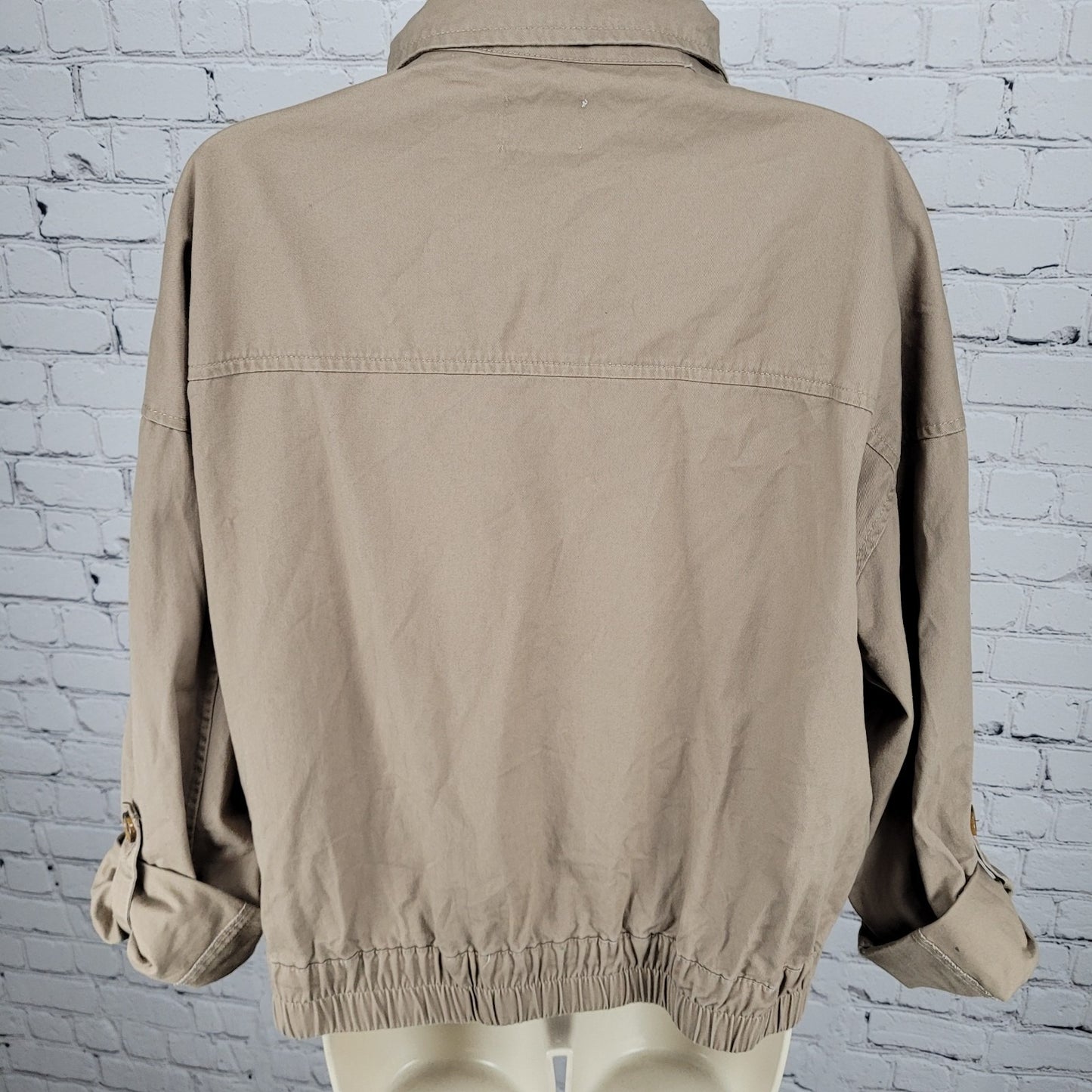 NWT Simply Blessed Light Mocha Brown 100% Cotton Unlined Jacket TWJK55 Size XL