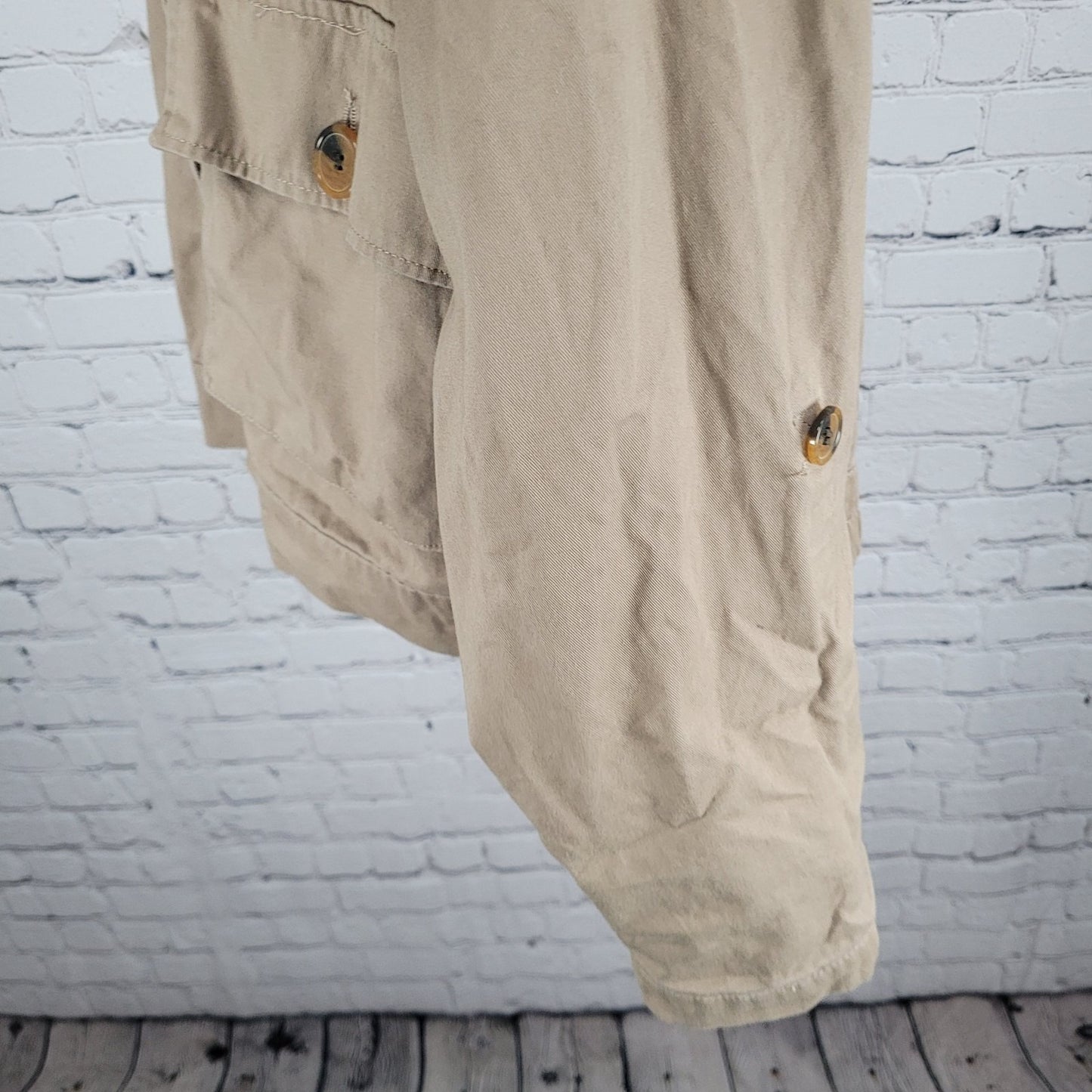 NWT Simply Blessed Light Mocha Brown 100% Cotton Unlined Jacket TWJK55 Size XL