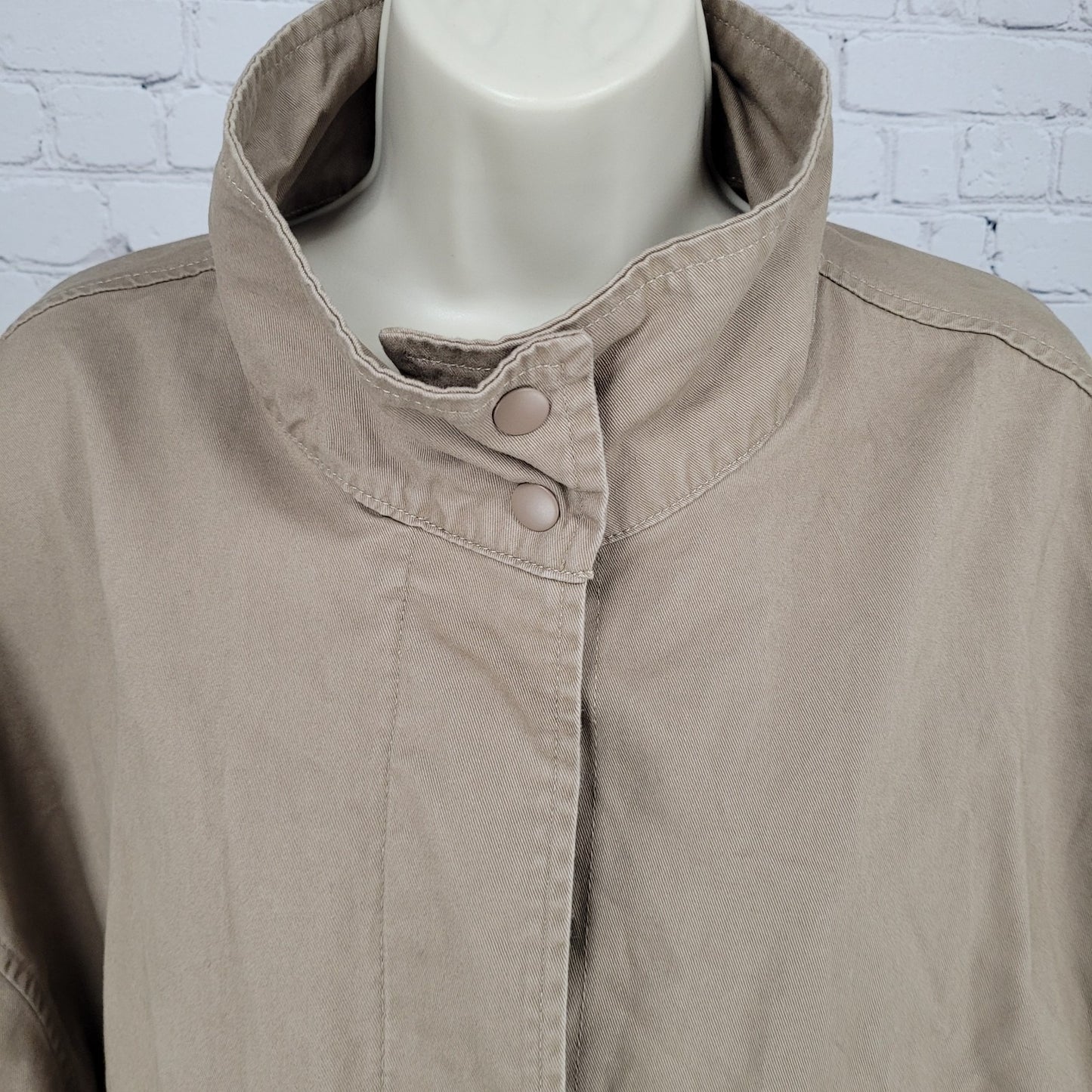 NWT Simply Blessed Light Mocha Brown 100% Cotton Unlined Jacket TWJK55 Size XL