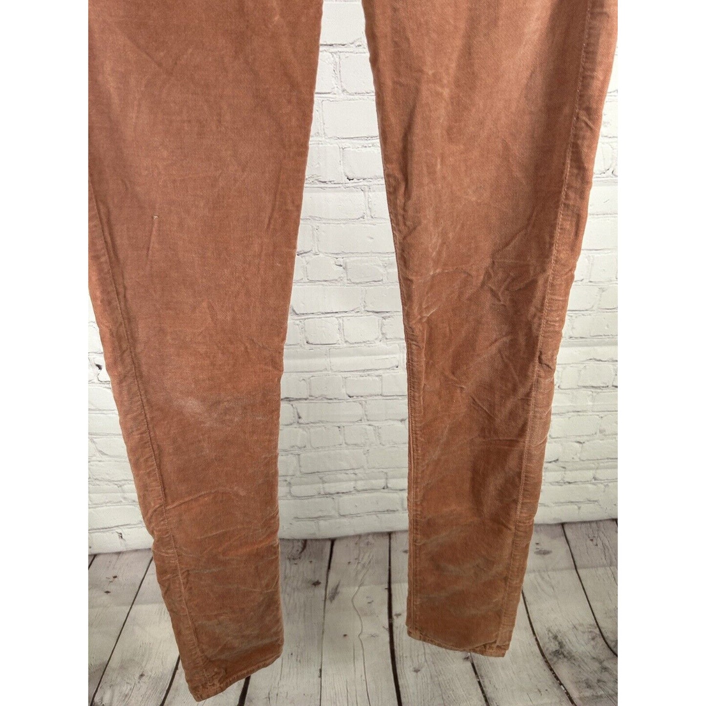 Citizens of Humanity Avedon Low Rise Skinny Leg Peach Velvet Jeans 26 (28 x 32)