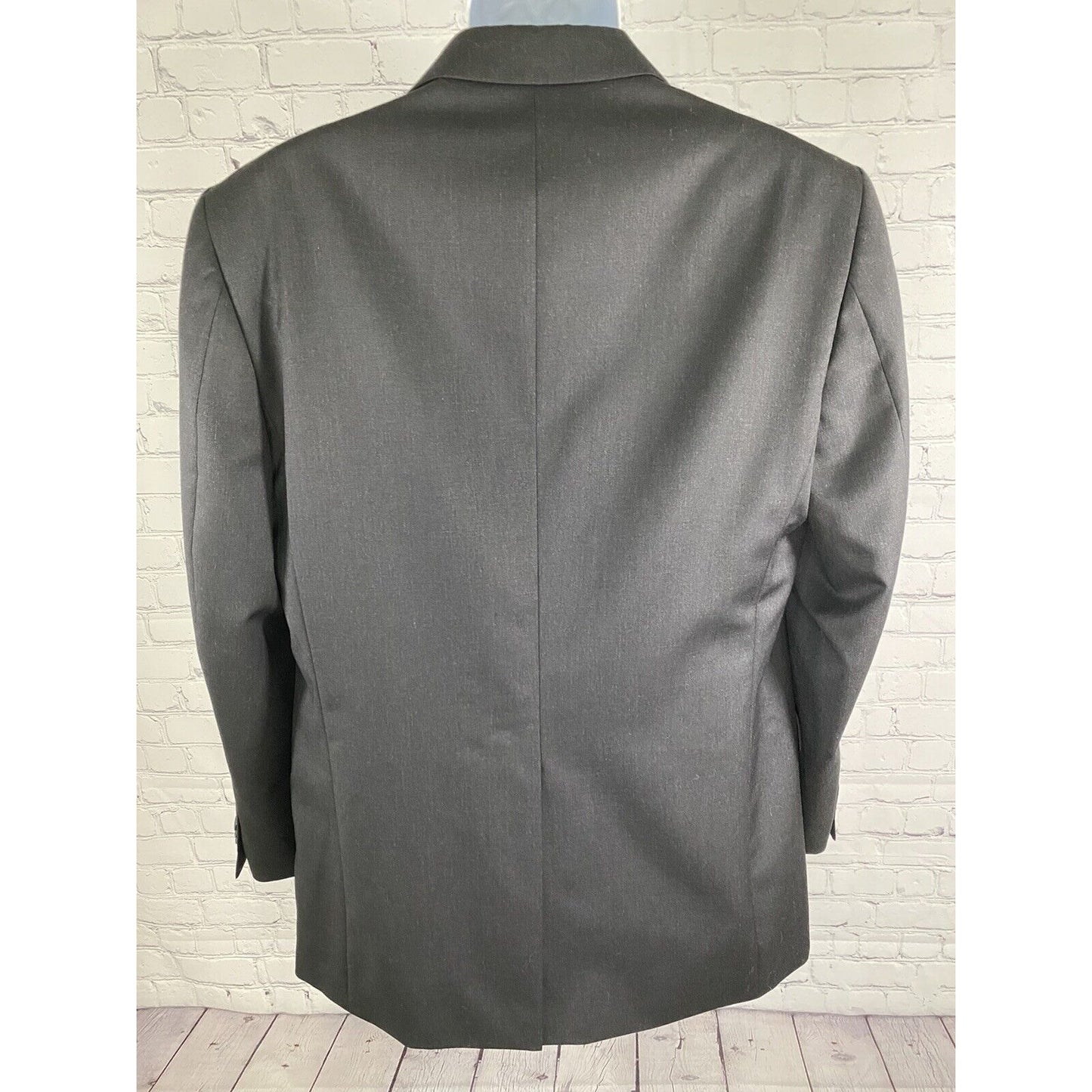 Tommy Hilfiger Solid Black 100% Wool 2 Button Single Vent Jacket Blazer 40R