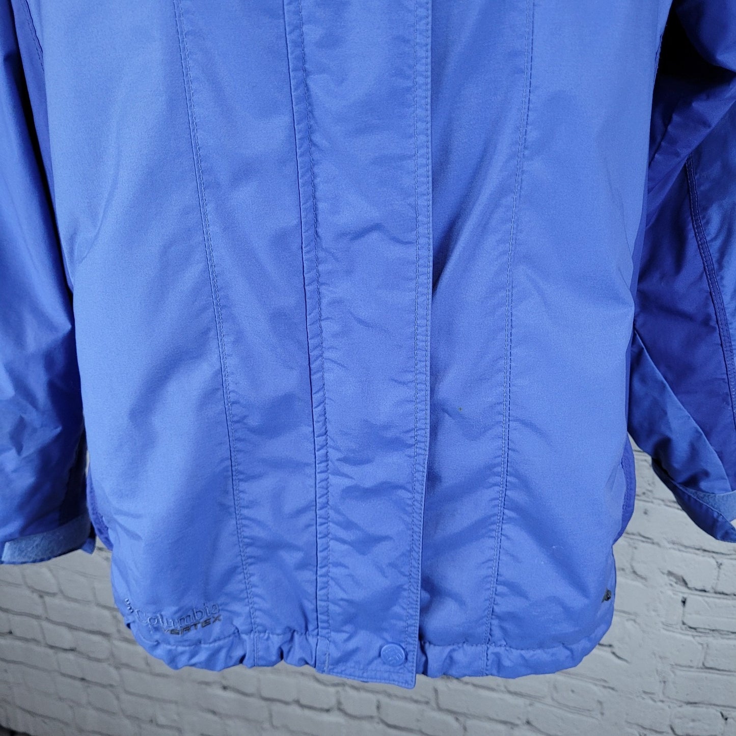 Columbia Blue Vertex Omni Shield Bugaboo Hooded Waterproof Jacket Size Medium M