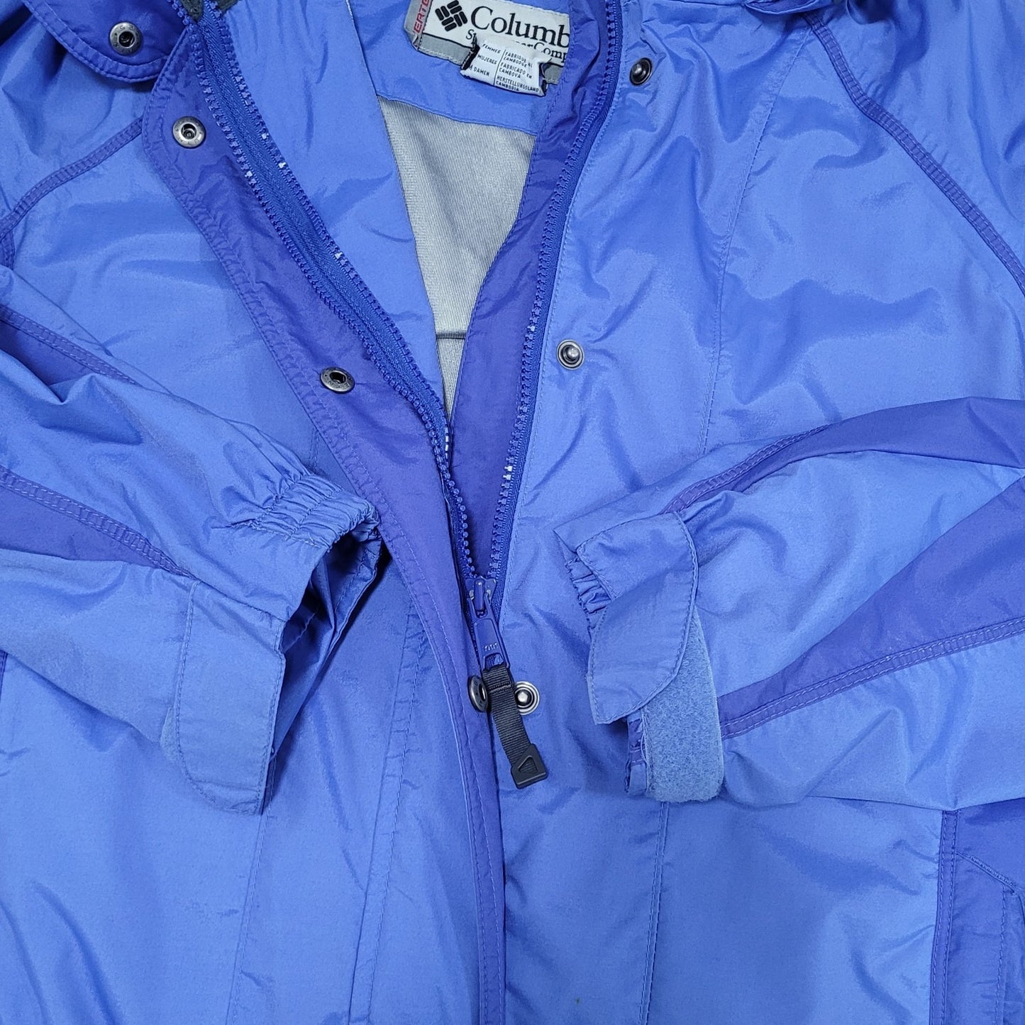 Columbia Blue Vertex Omni Shield Bugaboo Hooded Waterproof Jacket Size Medium M