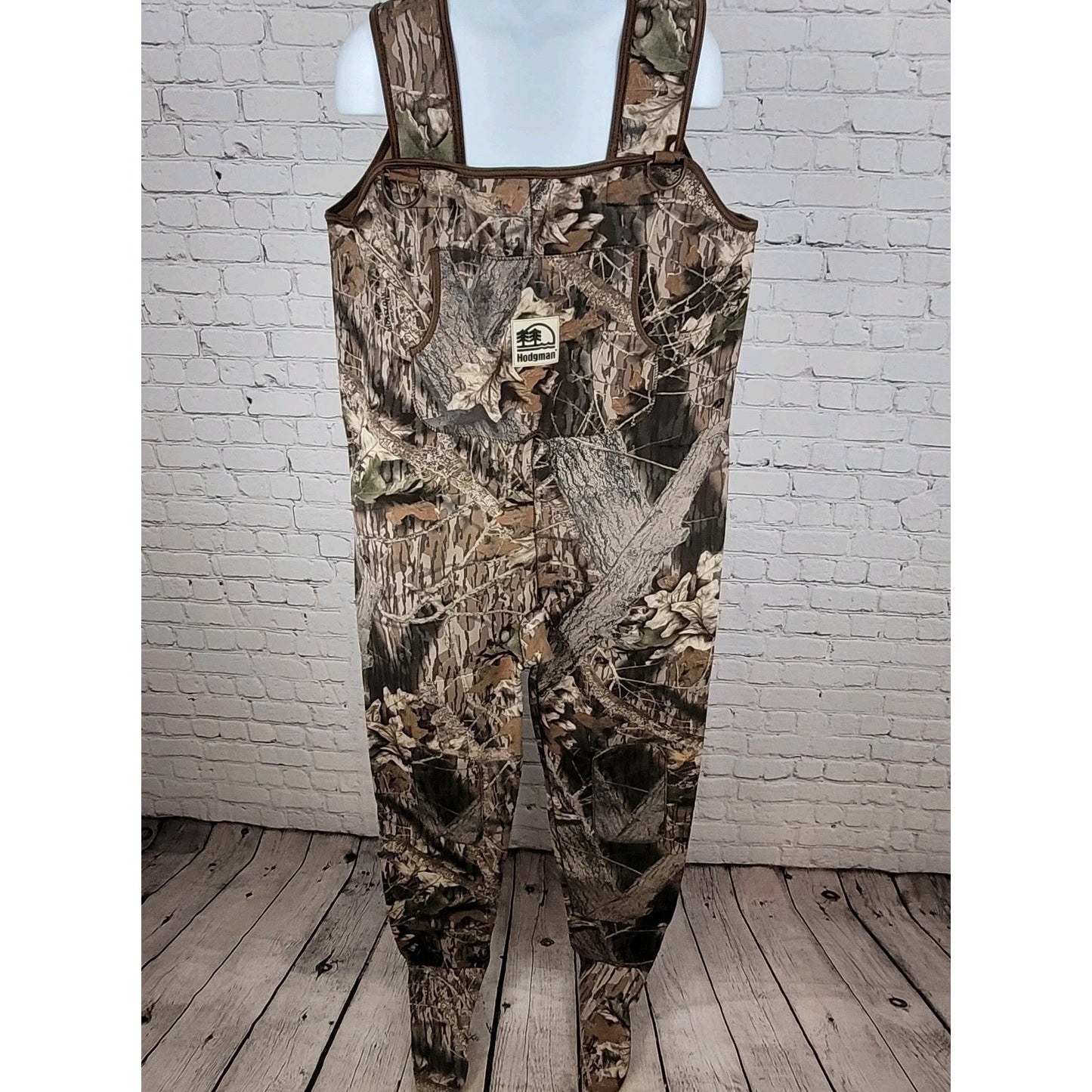 Hodgman Brown Mossy Oak Camo Neoprene Footed Hunting Overalls Bibbed Pants XXL