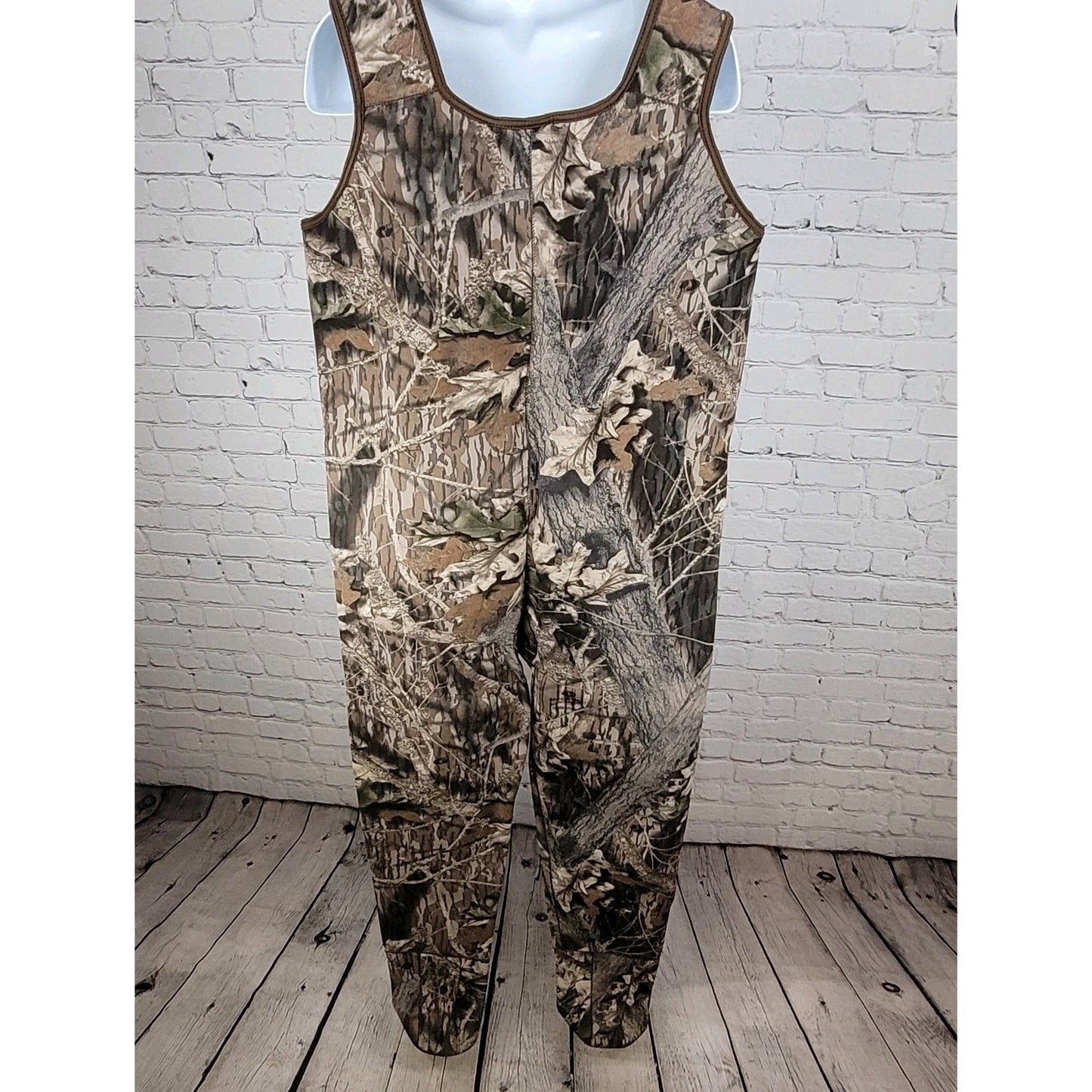 Hodgman Brown Mossy Oak Camo Neoprene Footed Hunting Overalls Bibbed Pants XXL