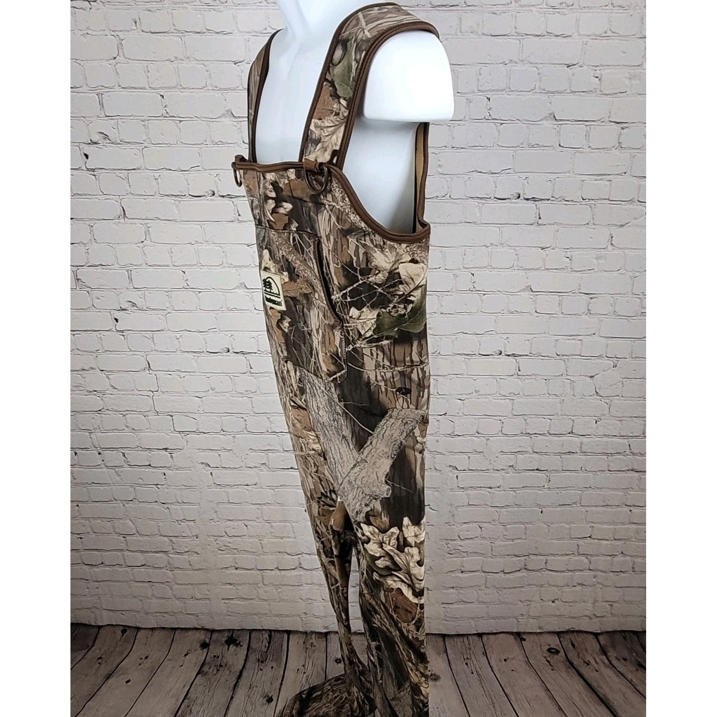 Hodgman Brown Mossy Oak Camo Neoprene Footed Hunting Overalls Bibbed Pants XXL