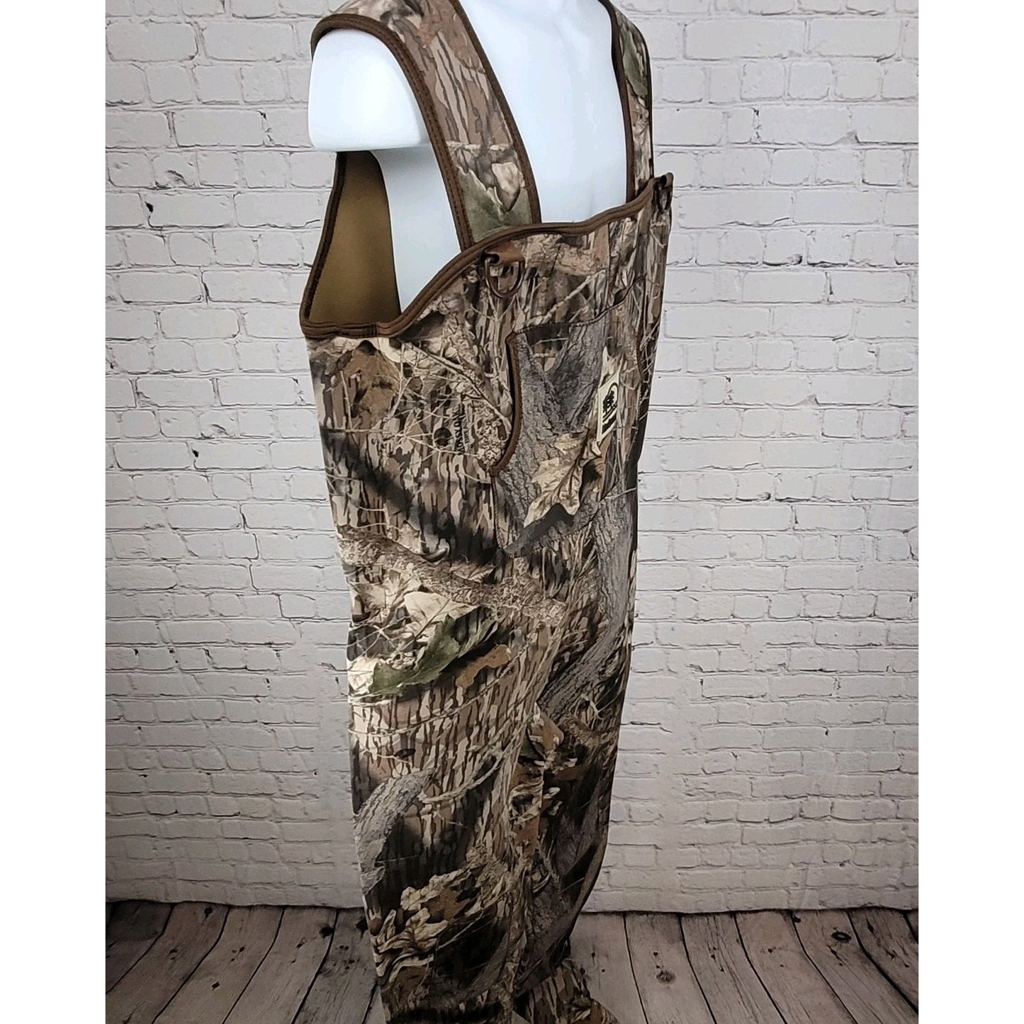 Hodgman Brown Mossy Oak Camo Neoprene Footed Hunting Overalls Bibbed Pants XXL
