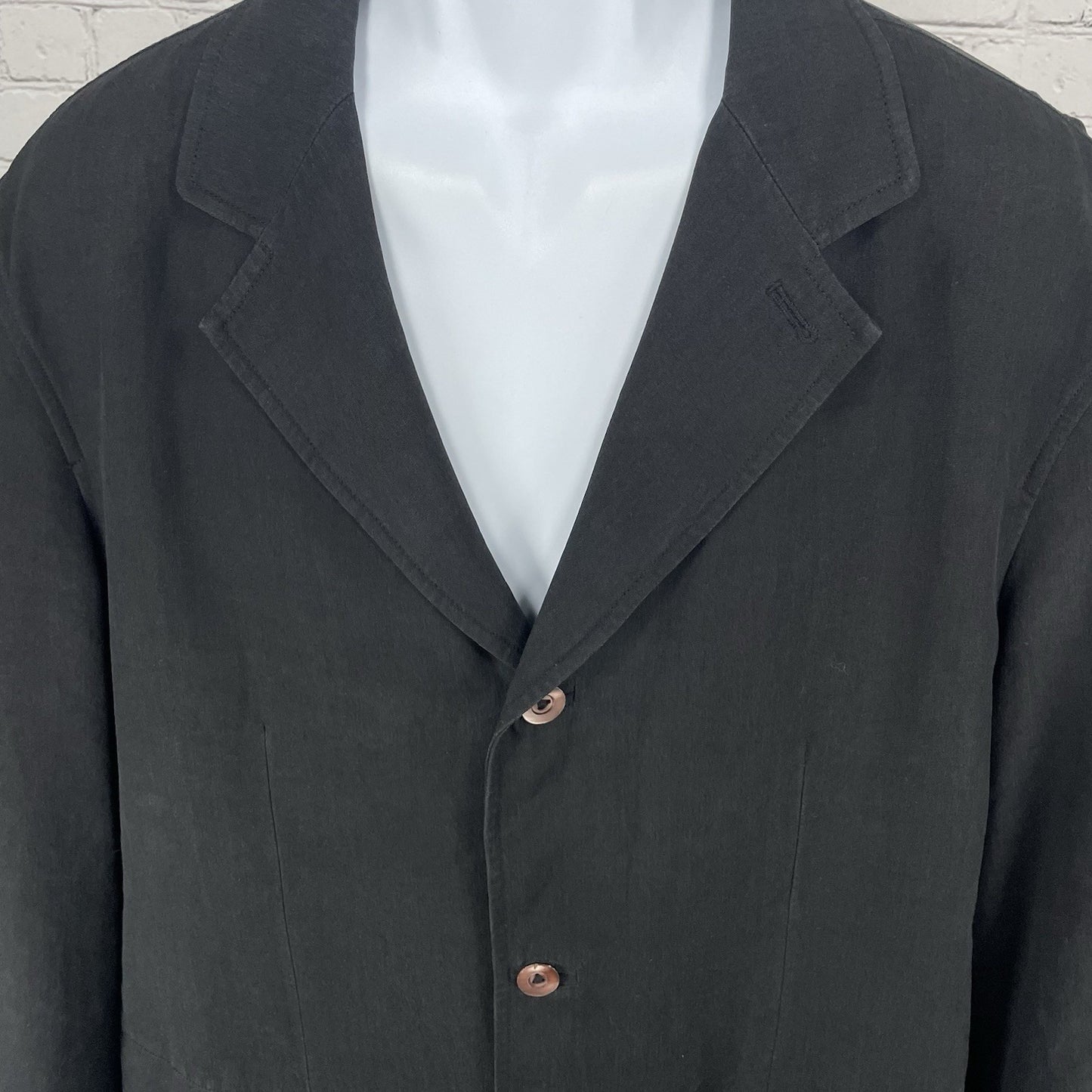 Tommy Bahama Black Silk Linen Island Soft Lightweight Blazer Jacket Size Large L