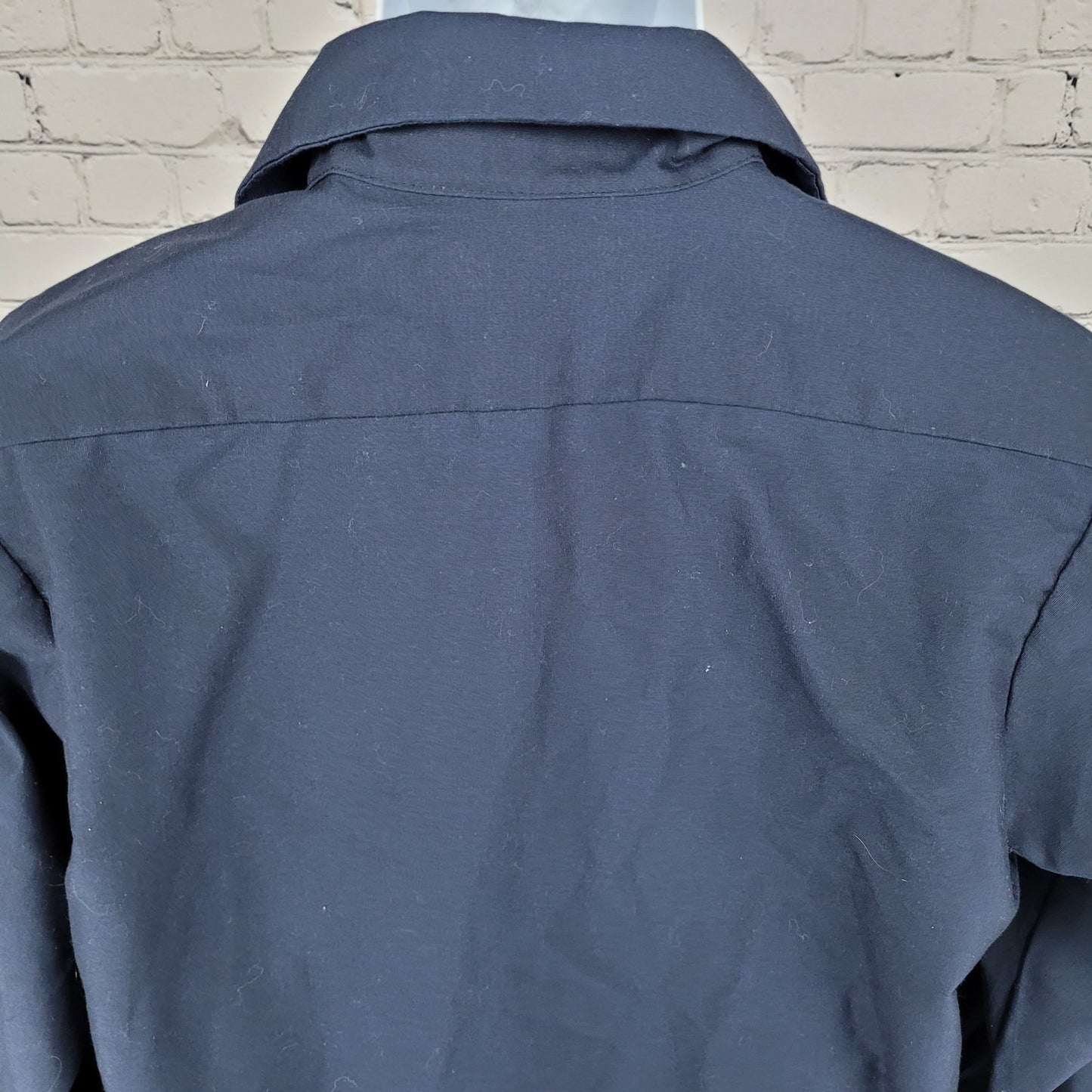 Castrol Lube Express Navy Workwear Mechanic Button Up Long Sleeve Shirt 15.5-02