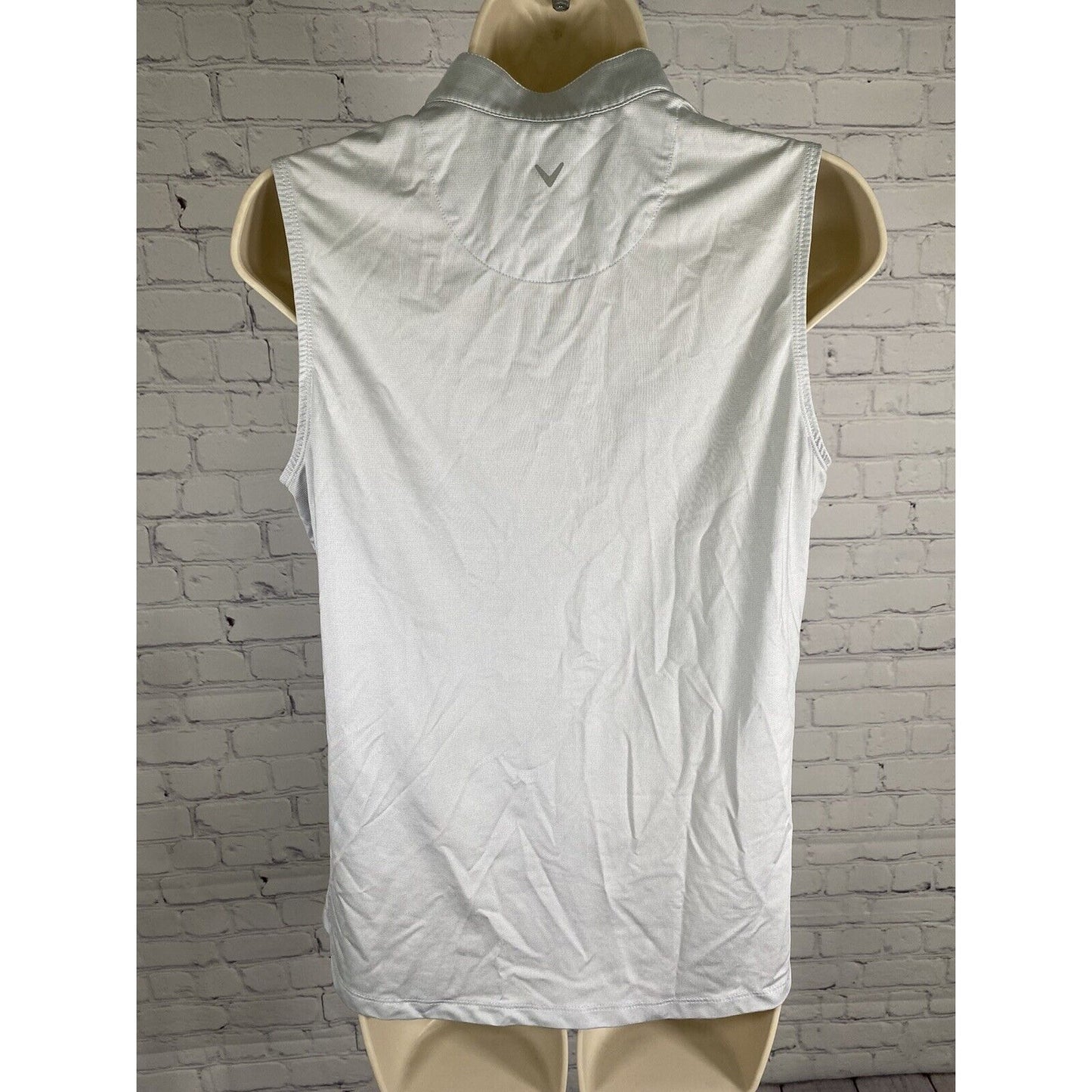 Callaway Light Blue V Neck Pullover Sleeveless Opti Dri Athletic Tank Top L