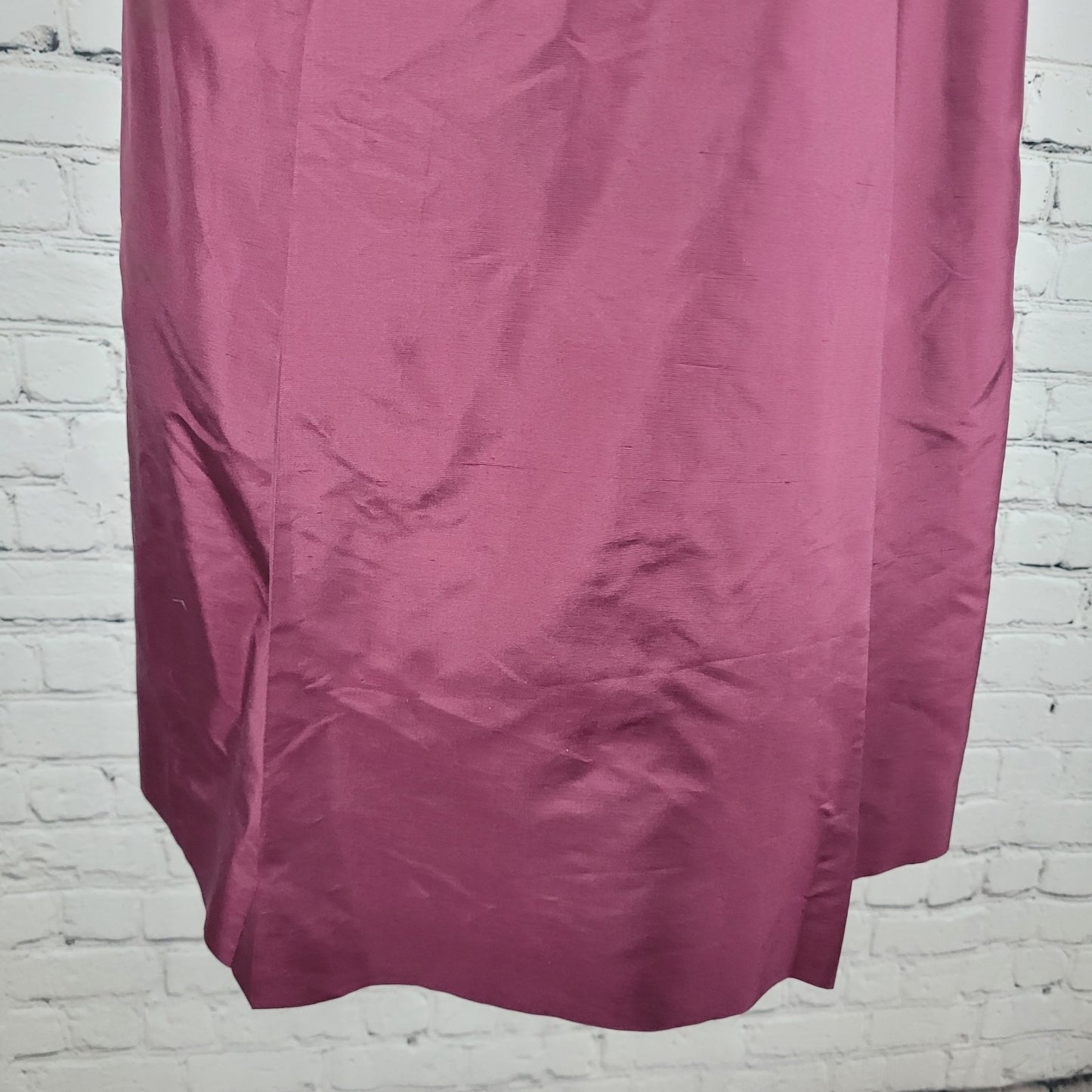 VTG Ann Taylor Purple 100% Silk Sleeveless Lined A-Line Dress Scarf Sash Size 6