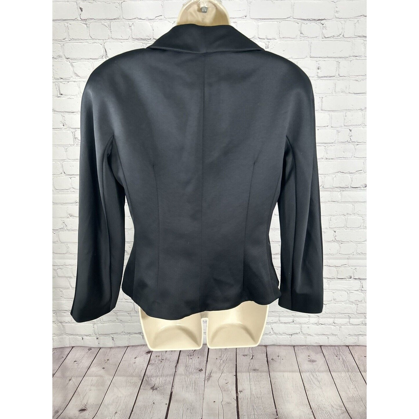 VTG Victor Costa For Nahdree Solid Black Single Button Blazer Jacket Women’s 12