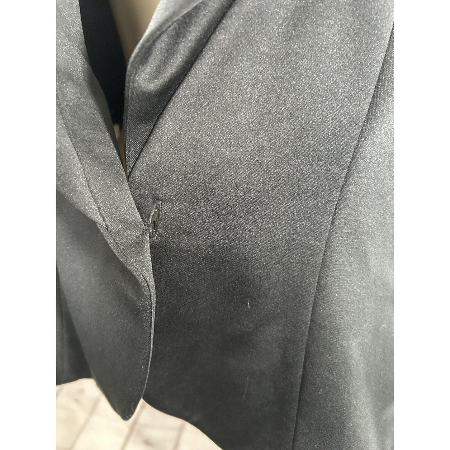 VTG Victor Costa For Nahdree Solid Black Single Button Blazer Jacket Women’s 12