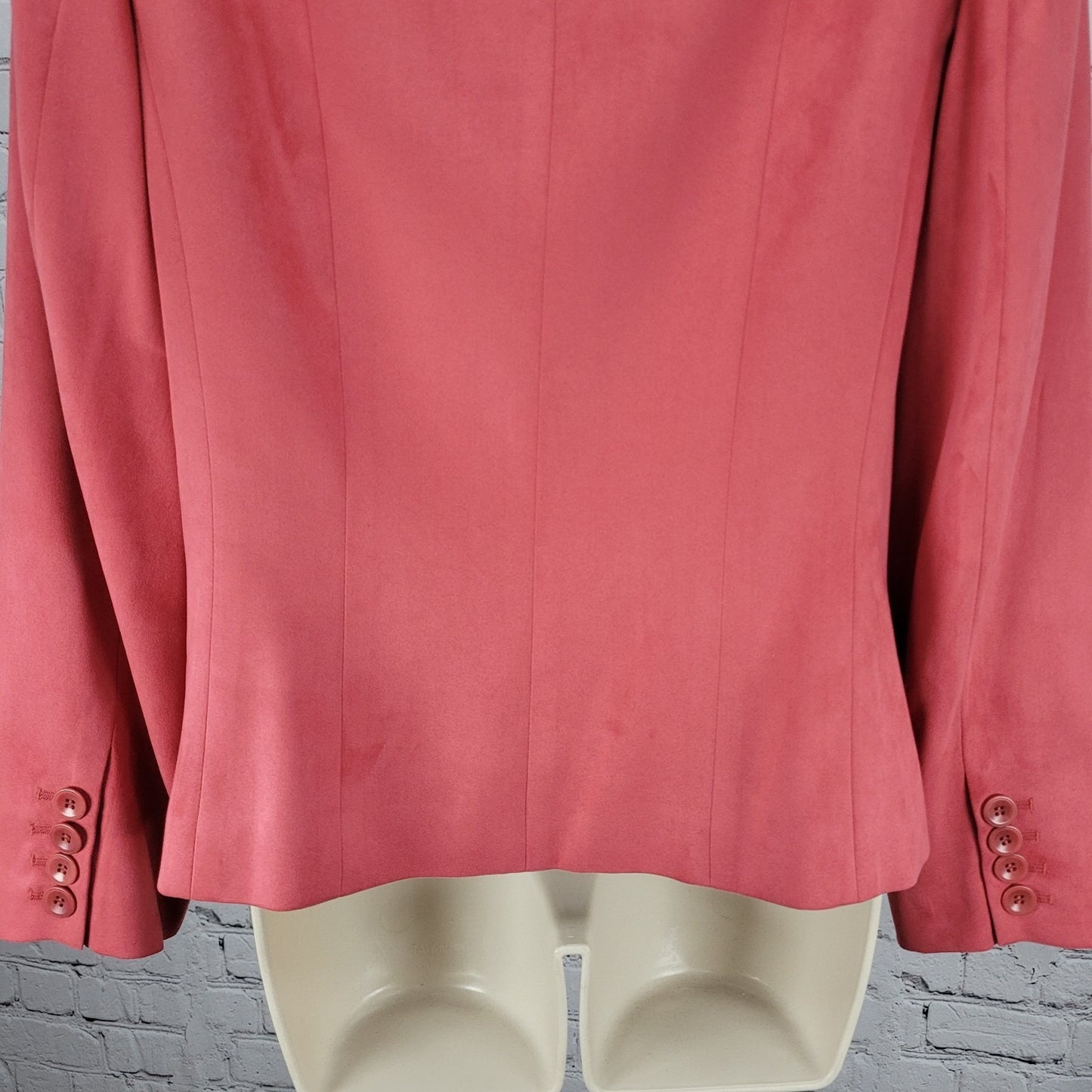Talbots Pink Microfiber 3 Button Notch Lightweight Blazer Jacket Size 12P