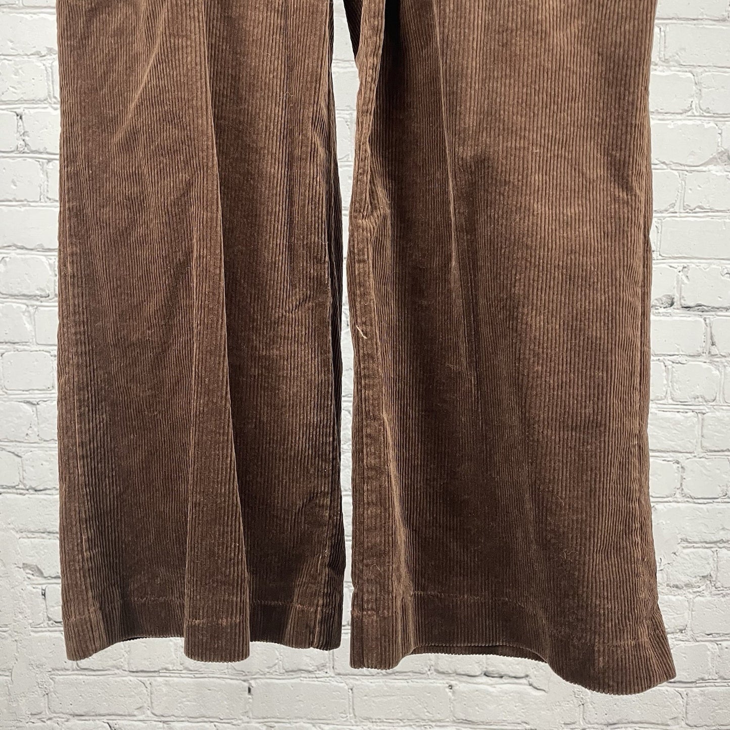 7 For All Mankind Brown Velvety Corduroy High Rise Crop Wide Leg Pants 2 (27x23)