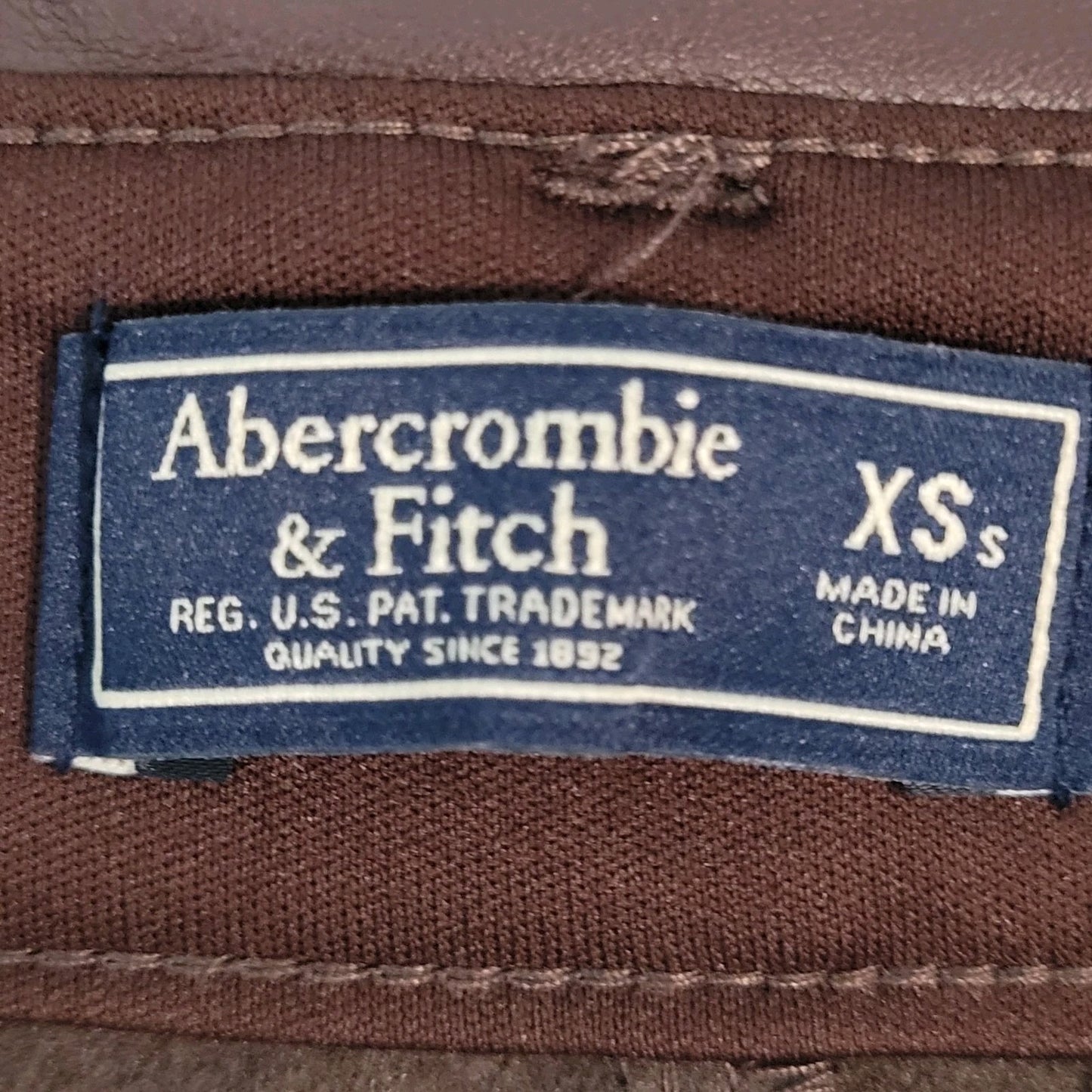 Abercrombie & Fitch Brown Faux Leather Stretch Paperbag Pants Size XS (24x26)