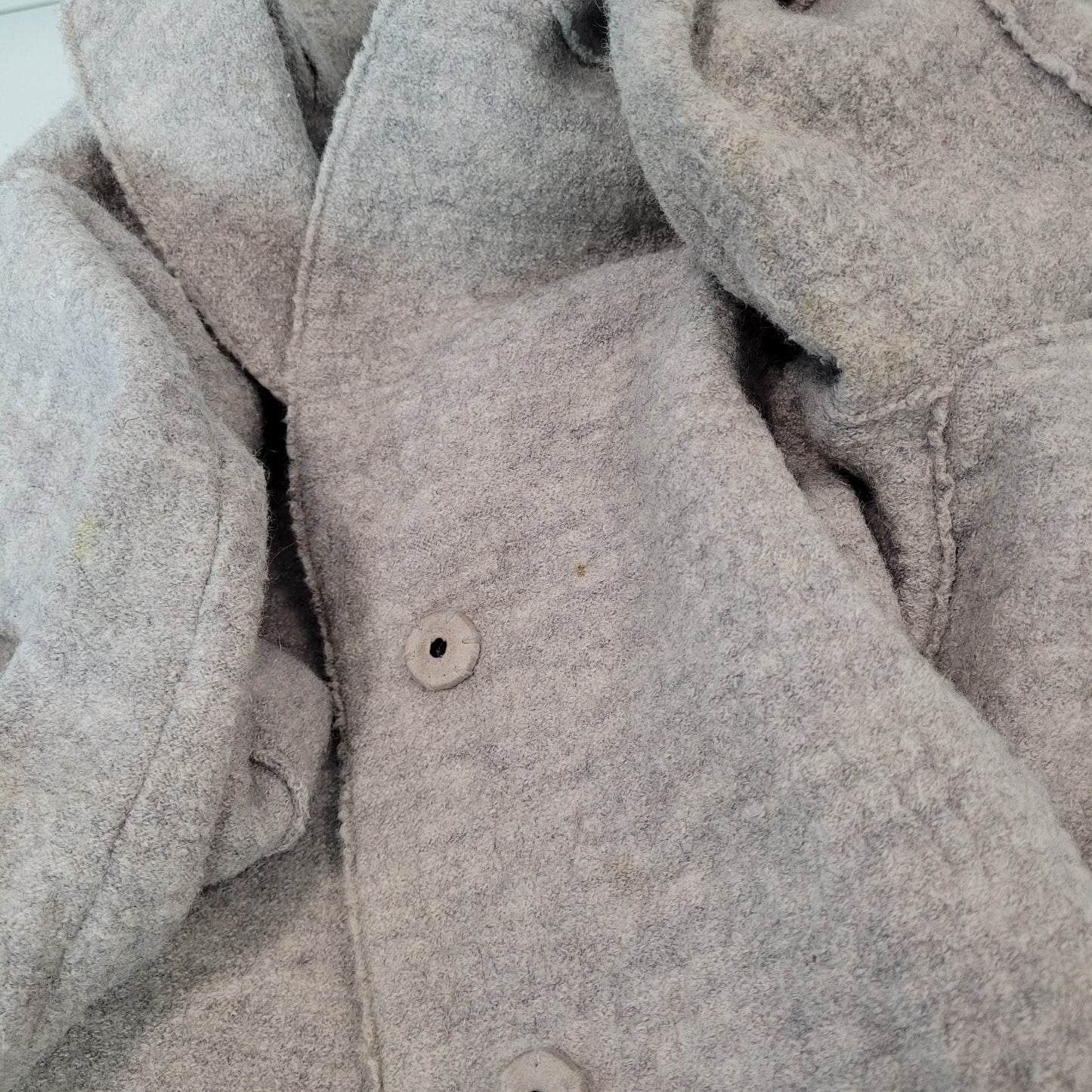 Boden Light Heathered Grey Snap Closure Pockets Collared Jacket Size 6R