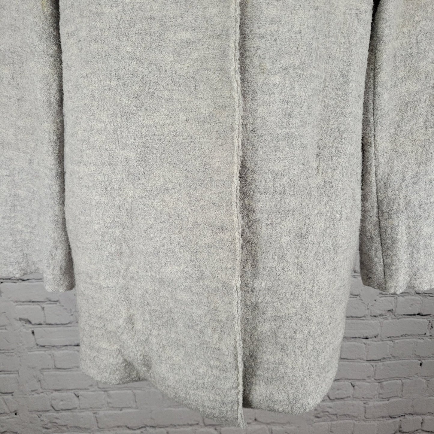 Boden Light Heathered Grey Snap Closure Pockets Collared Jacket Size 6R