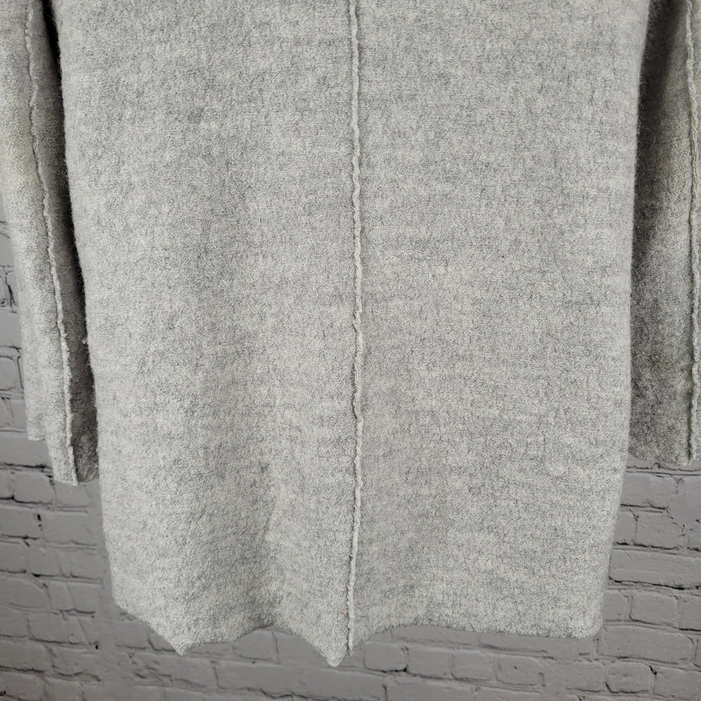Boden Light Heathered Grey Snap Closure Pockets Collared Jacket Size 6R