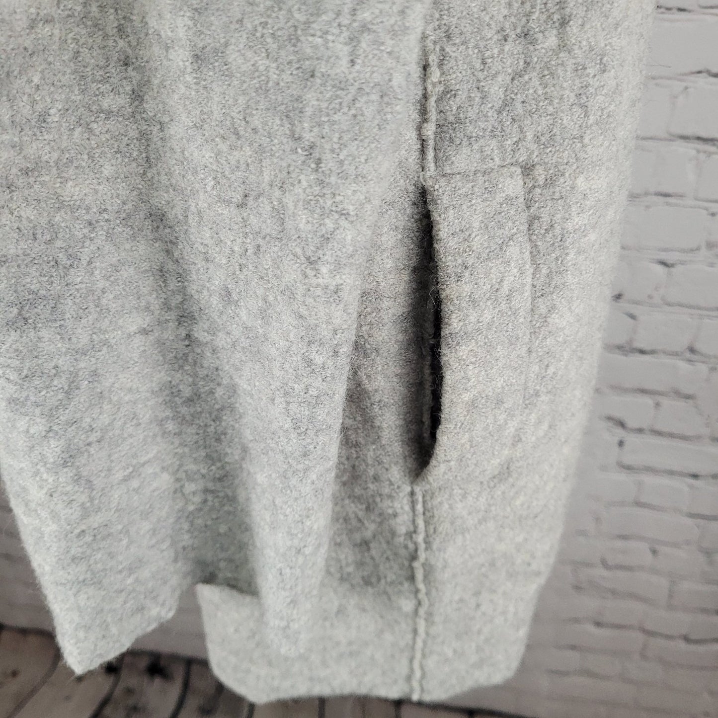 Boden Light Heathered Grey Snap Closure Pockets Collared Jacket Size 6R