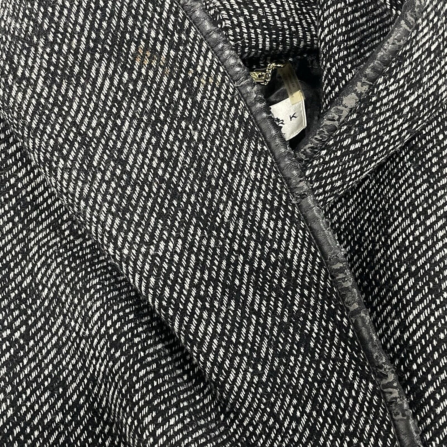 Trina Turk Black Wool Blend Weave Belted Snap Button Wrap Coat Size XL