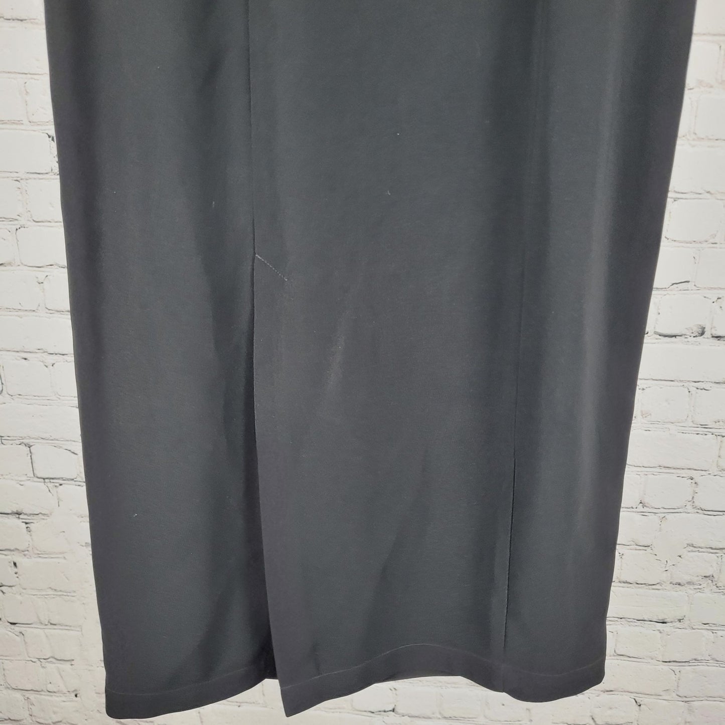Chico's Private Edition Black Pleated Back Slit Zipped Skirt USA Size 0 (US S)