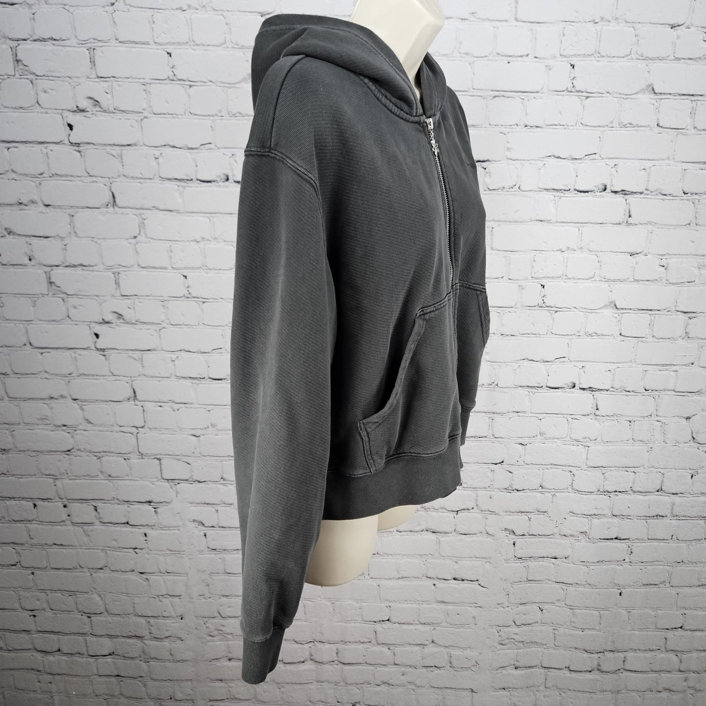 Samii Ryan Grey Super Bowl 59 Heavyweight Cotton Zip Hoodie Jacket 2024 Medium