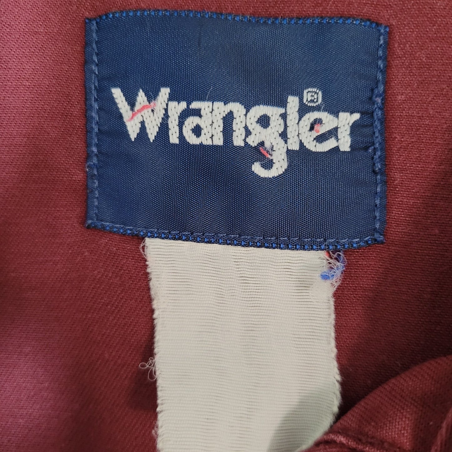 VTG Wrangler Dark Red Cowboy Workwear Western Pearl Snap Long Sleeve Shirt 2XL
