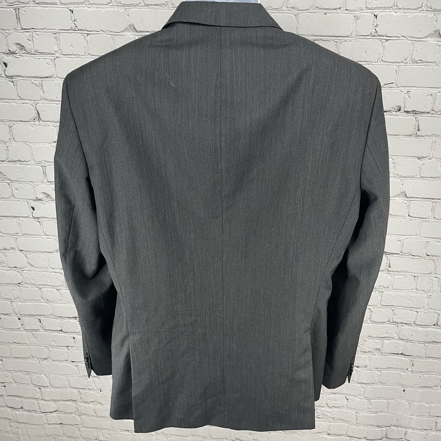 Hugo Grey Wool Blend 2 Button Double Vented Notch Blazer Sport Coat Size 42R