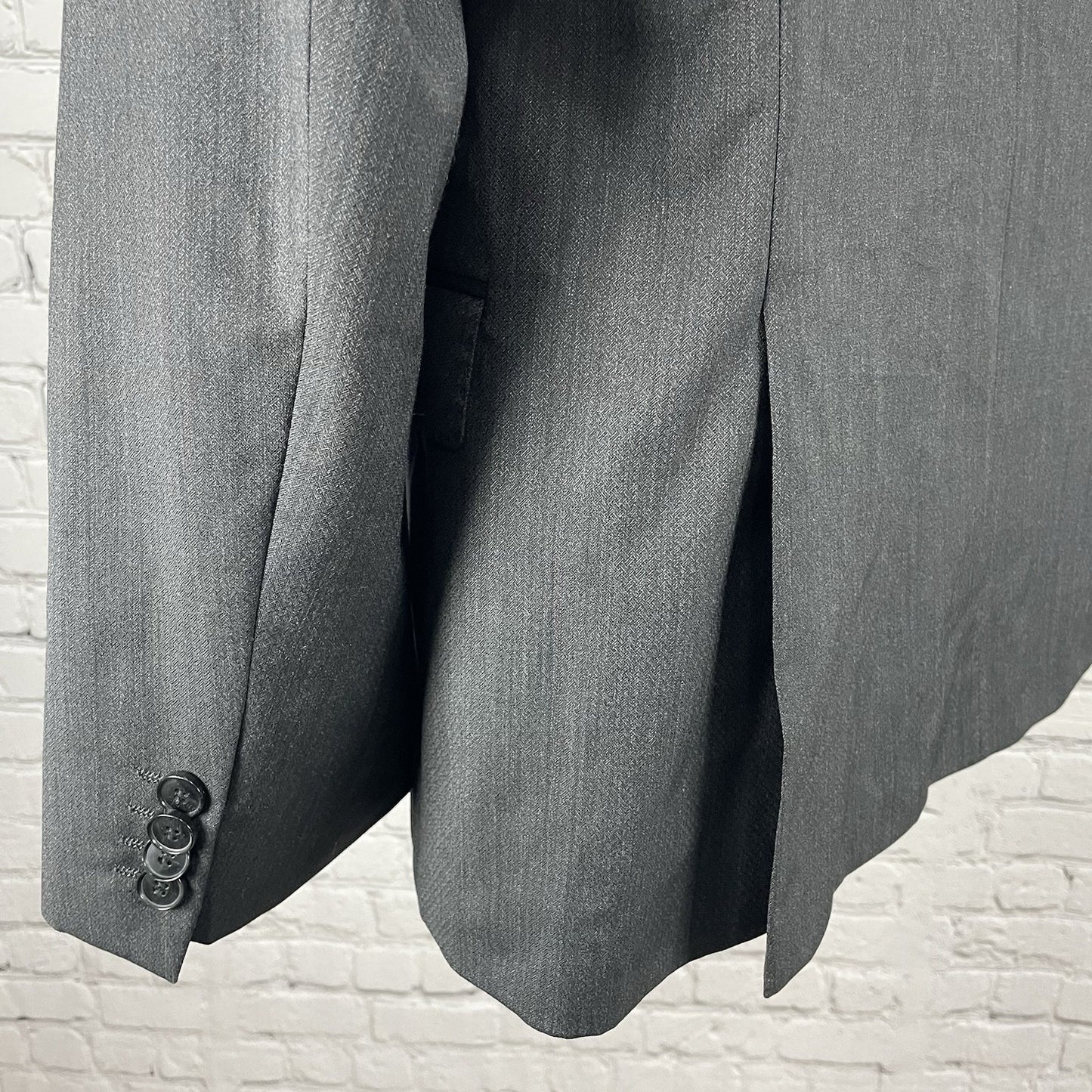 Hugo Grey Wool Blend 2 Button Double Vented Notch Blazer Sport Coat Size 42R