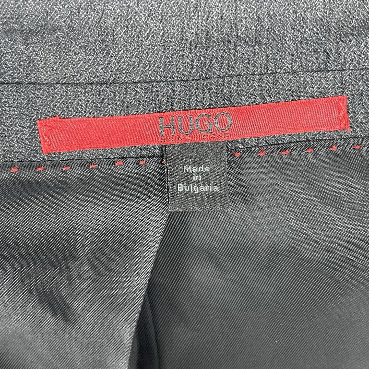 Hugo Grey Wool Blend 2 Button Double Vented Notch Blazer Sport Coat Size 42R