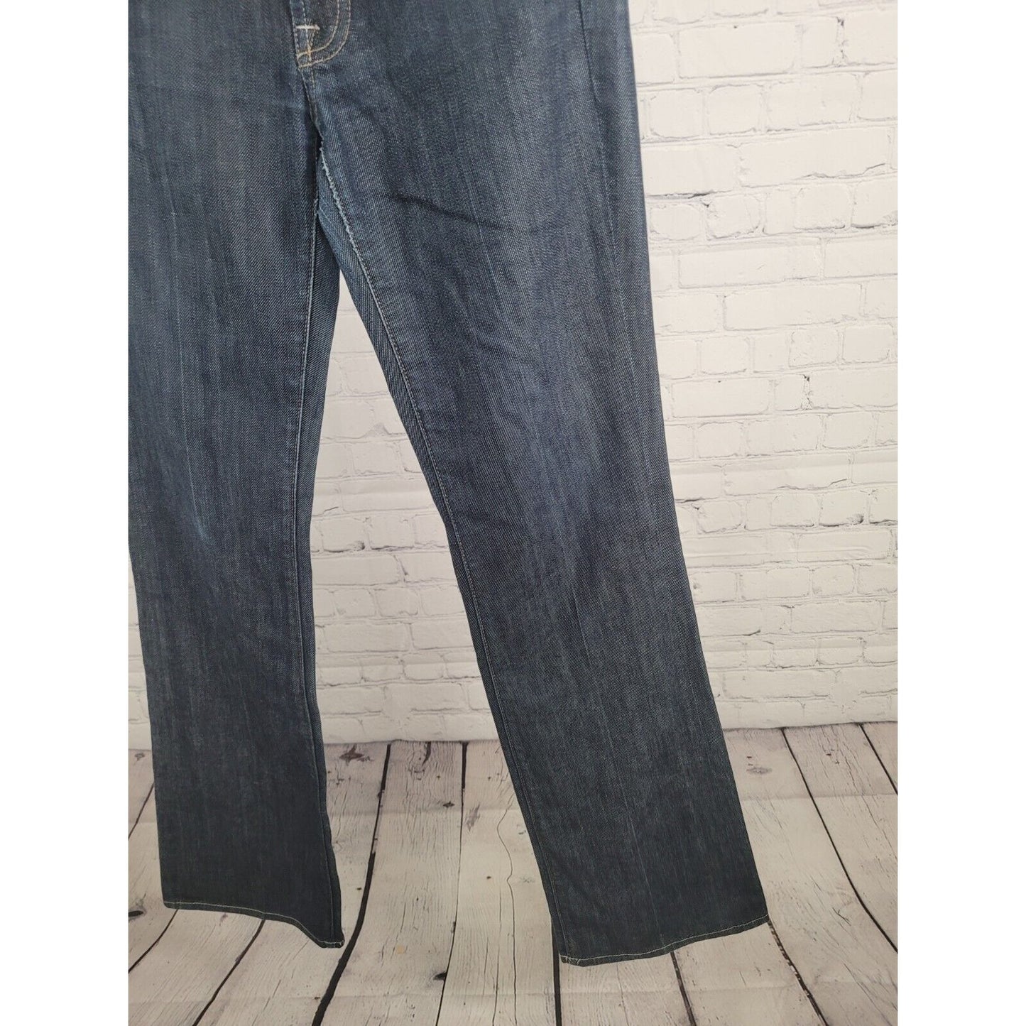 7 For All Mankind Bootcut Distressed Ankle Dark Wash Jeans Size 28