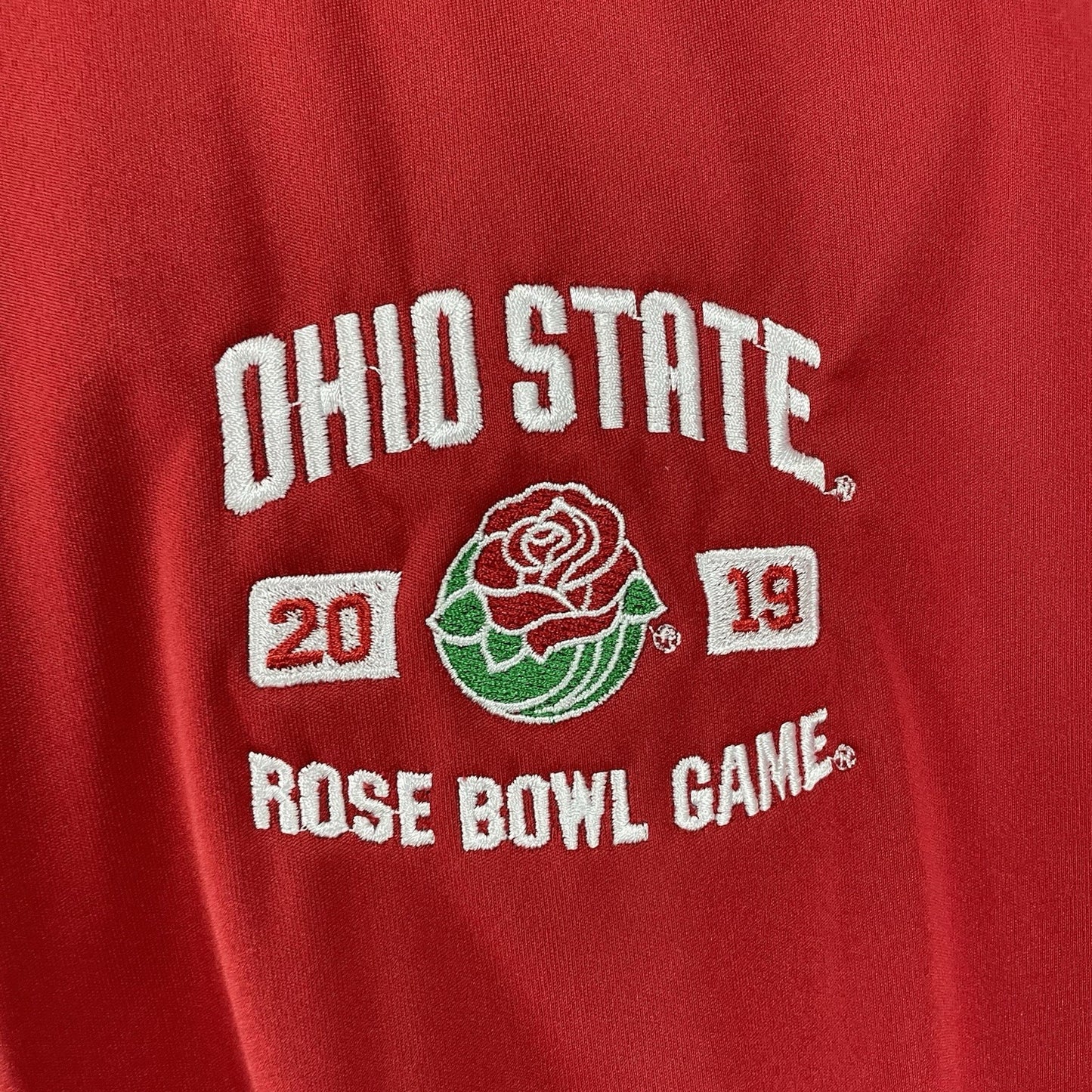 Antigua Red Ohio State Rose Bowl Game 2019 Pullover Zipped Jacket Size Large L