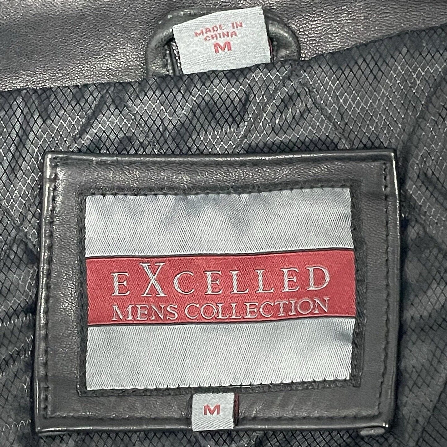 Excelled Black Soft Leather 4 Button Collared Long Lined Jacket Medium M *rip