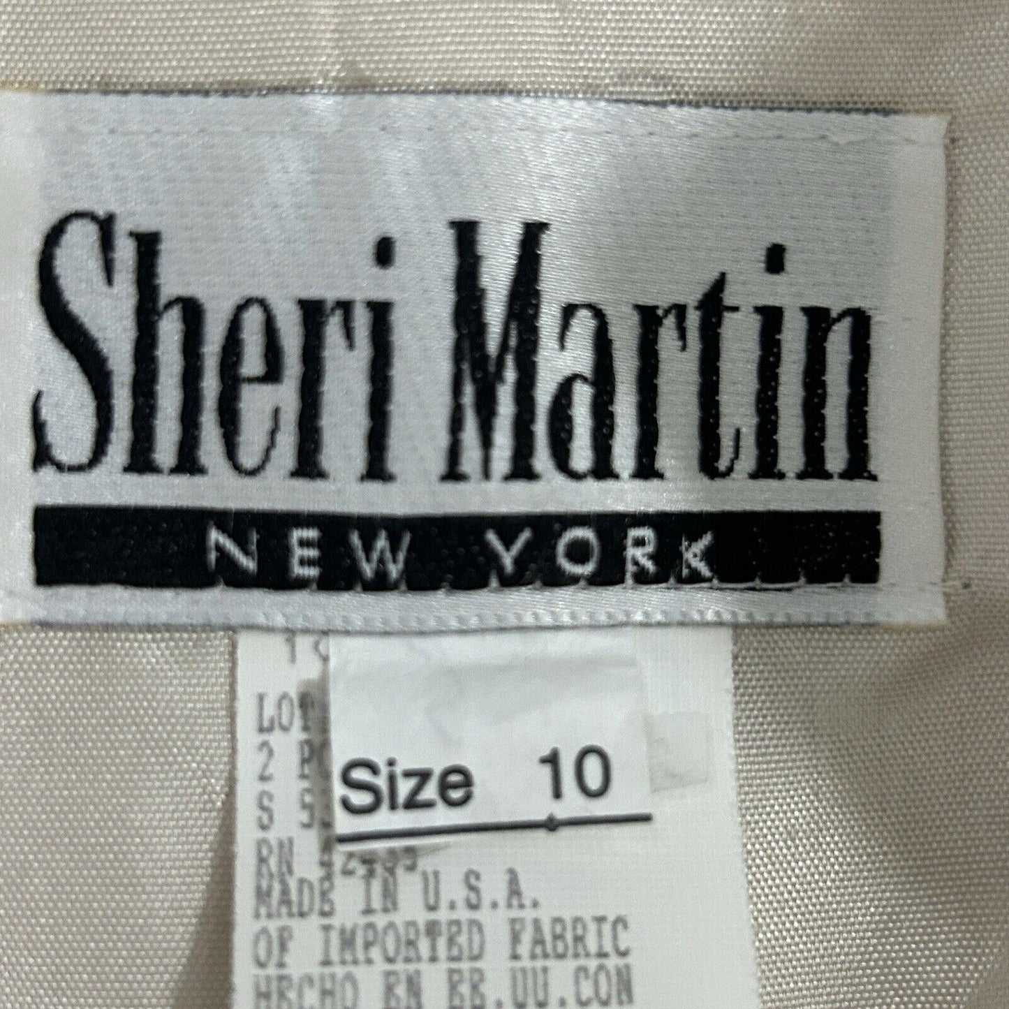 VTG Sheri Martin New York Beige Black Button Up Overcoat Women’s Size 10
