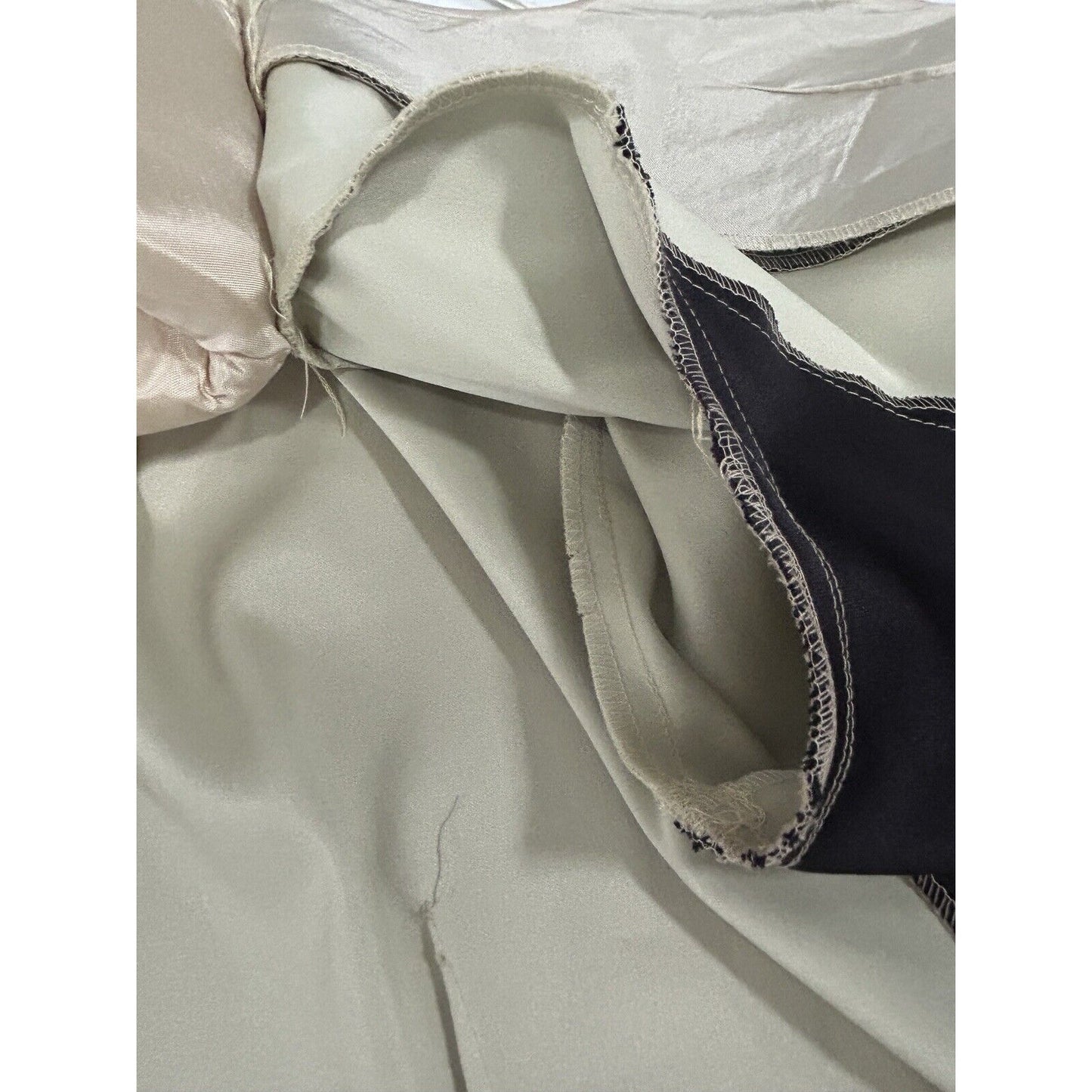 VTG Sheri Martin New York Beige Black Button Up Overcoat Women’s Size 10