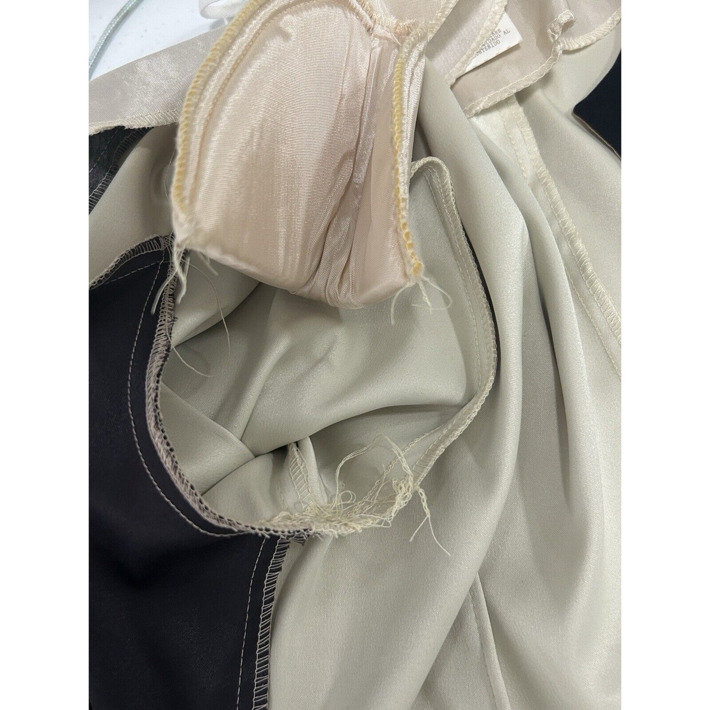 VTG Sheri Martin New York Beige Black Button Up Overcoat Women’s Size 10