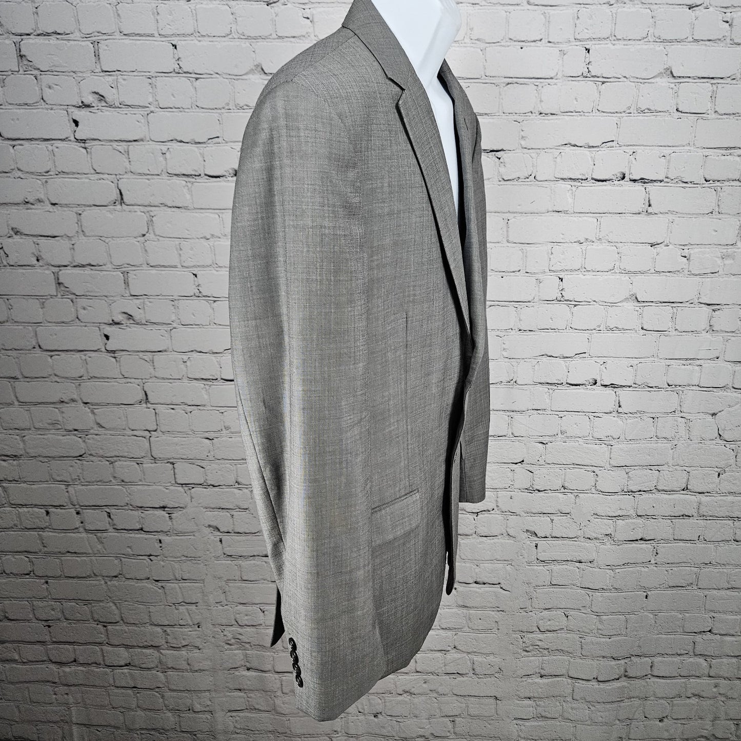 Jos A Bank Grey 100% Wool Travelers Slim Fit 2 Button Blazer Sport Coat 42L
