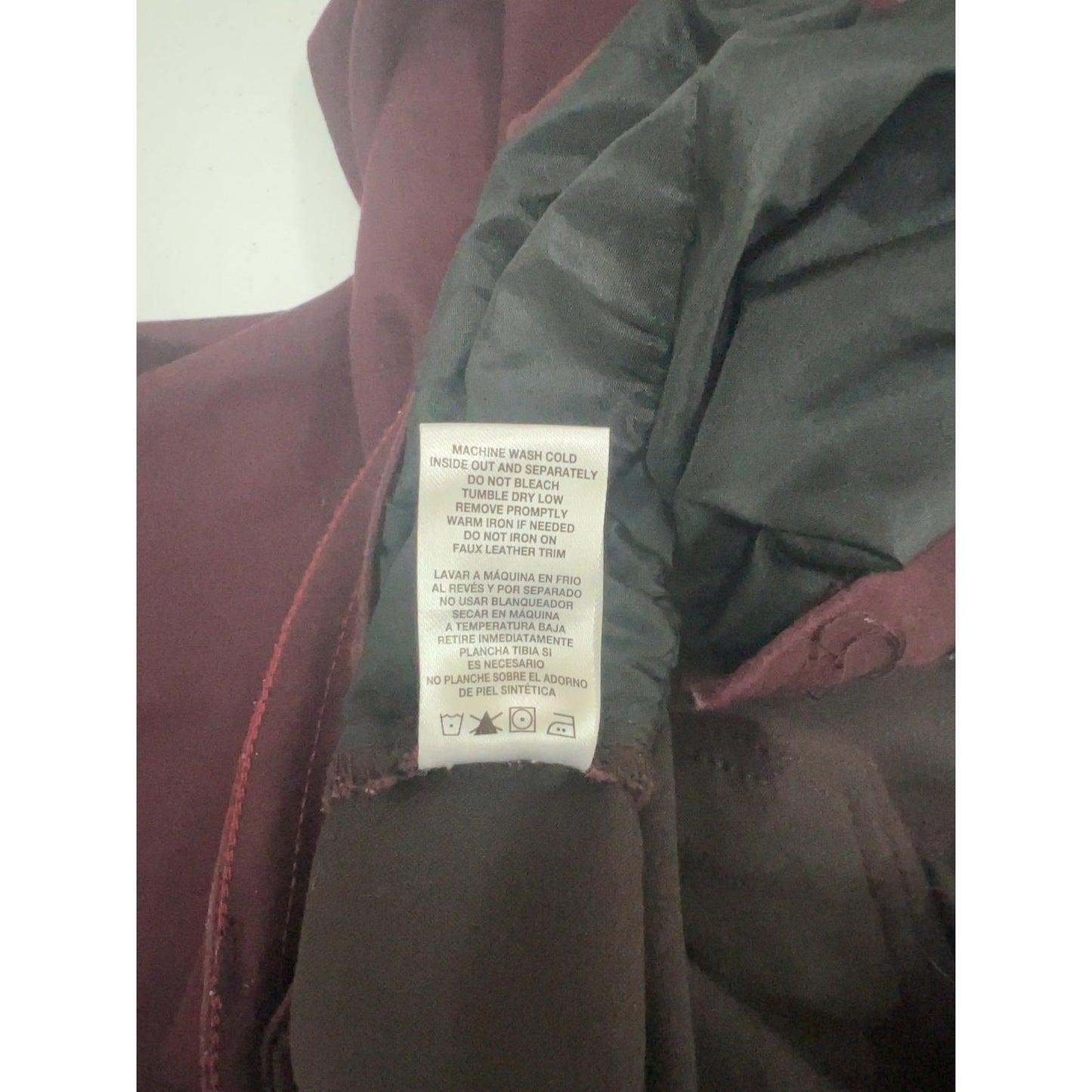 Asher Jones Burgundy Stretch Twill Zip Pocket Straight Leg Pants (38x32)